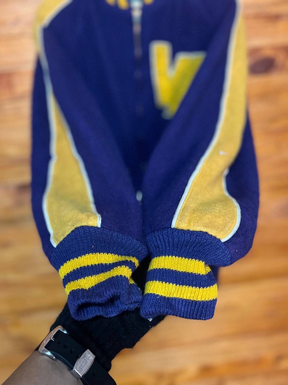 Vintage VINTAGE HUTCHERS EMBROIDERED WOOL VARSITY JACKET Size US M / EU 48-50 / 2 - 6 Thumbnail
