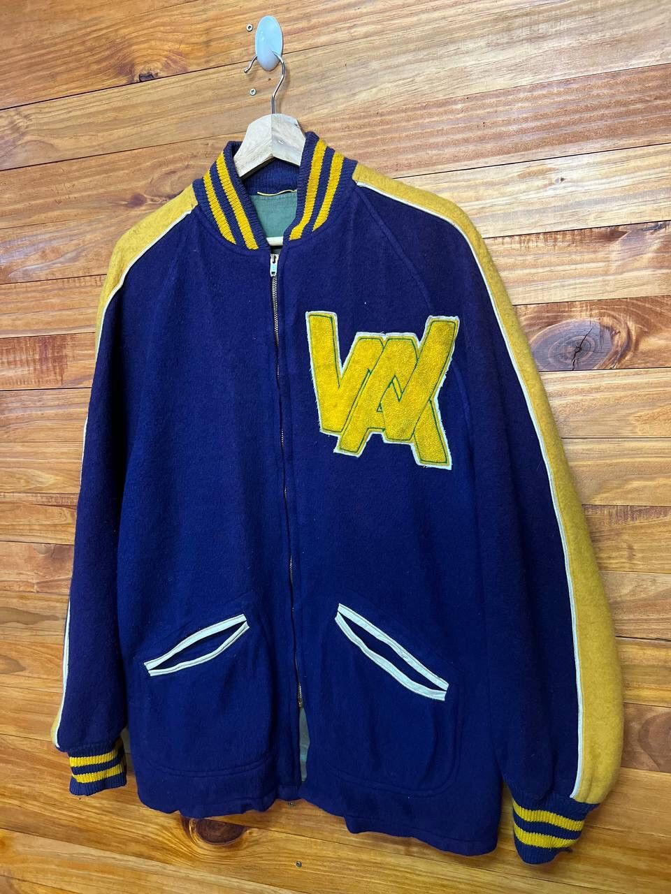 Vintage VINTAGE HUTCHERS EMBROIDERED WOOL VARSITY JACKET Size US M / EU 48-50 / 2 - 3 Thumbnail
