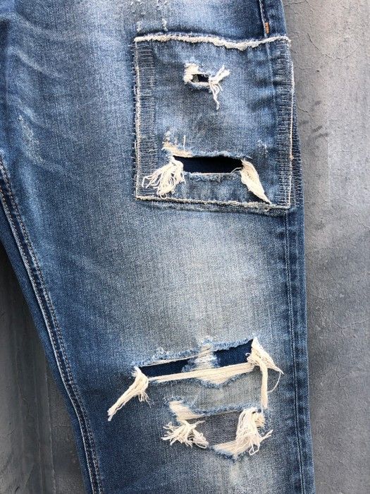 Other Repair Stitch Patched Jeans Size US 32 / EU 48 - 3 Thumbnail