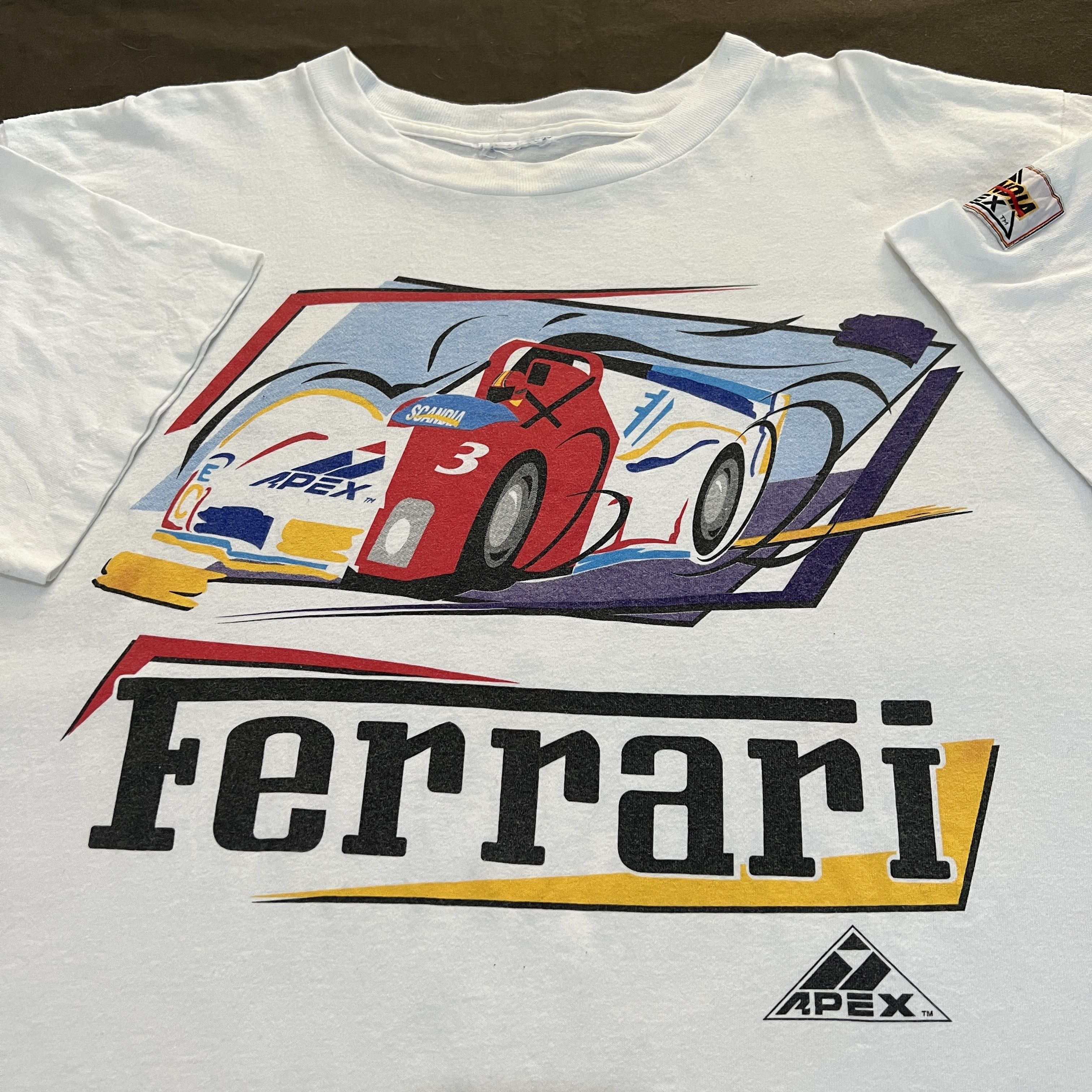 Ferrari × Sports Specialties × Vintage Vintage 90s Ferrari Apex F1 Formula 1 Promo Tee shirt Logo Size US XL / EU 56 / 4 - 1 Thumbnail