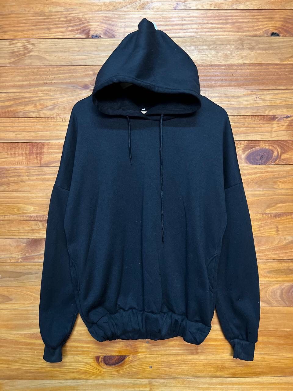 Japanese Brand BLACK HOODIE Size US XL / EU 56 / 4 - 2 Thumbnail