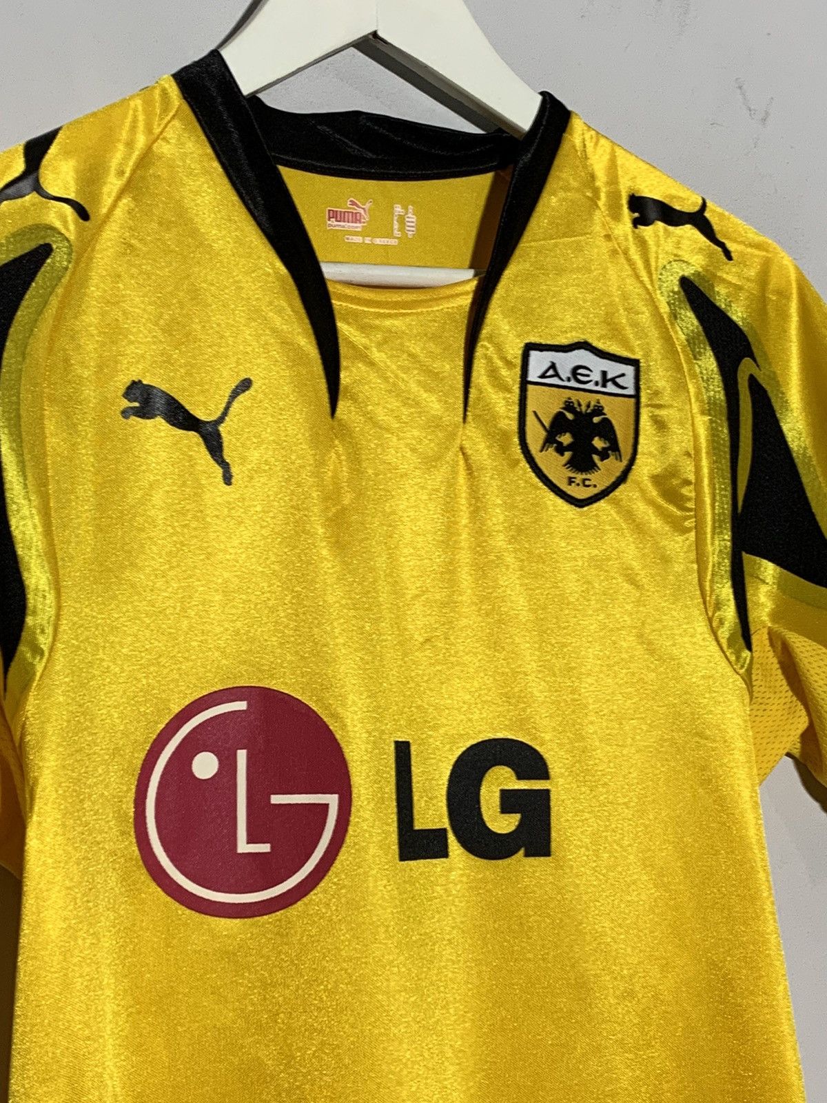 Puma AEK Athens 2007/08 Home Football shirt Size US S / EU 44-46 / 1 - 3 Thumbnail