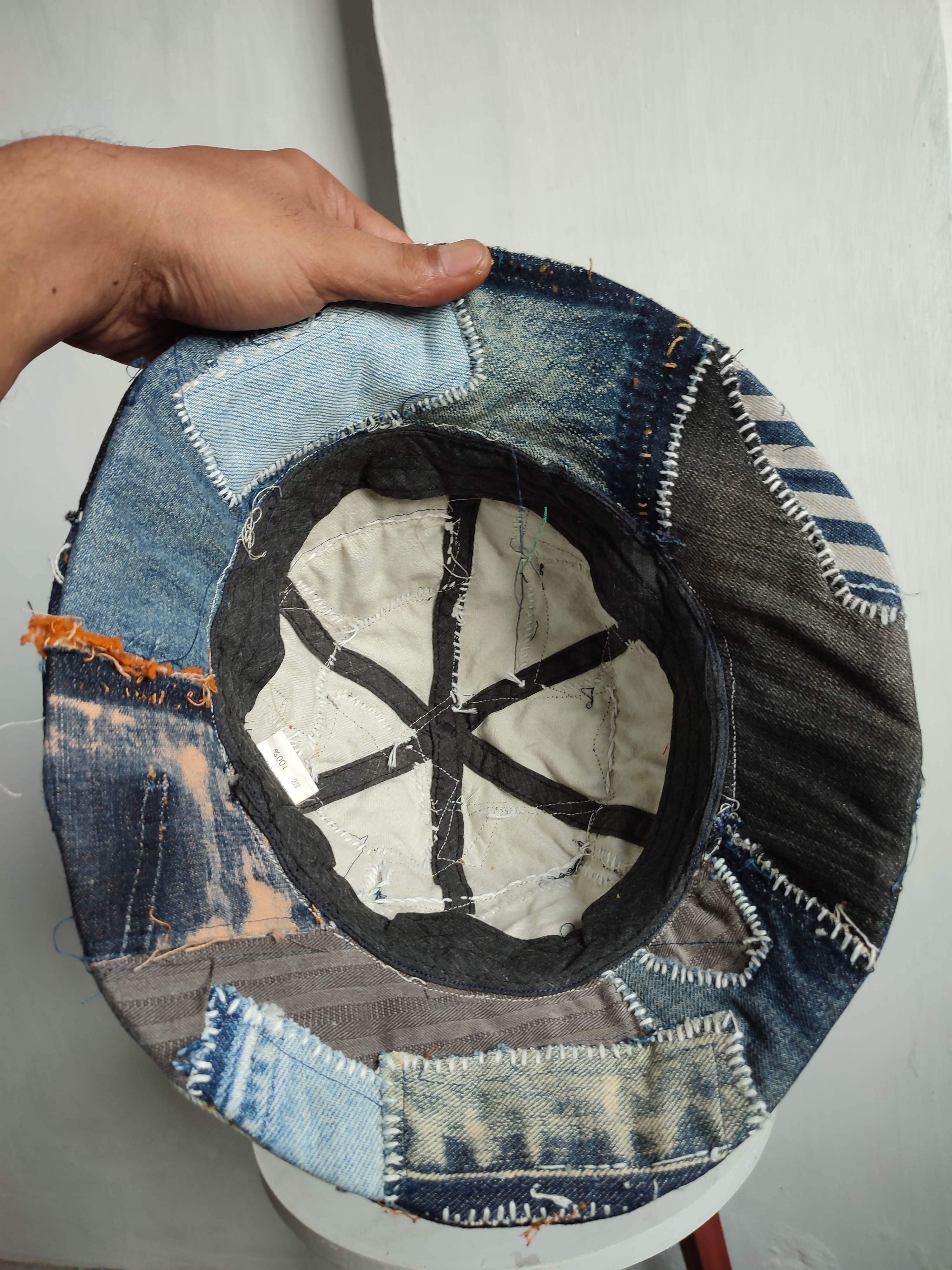 Other 🔥Custom Made Patchwork Denim Bucket Hats Size ONE SIZE - 13 Thumbnail