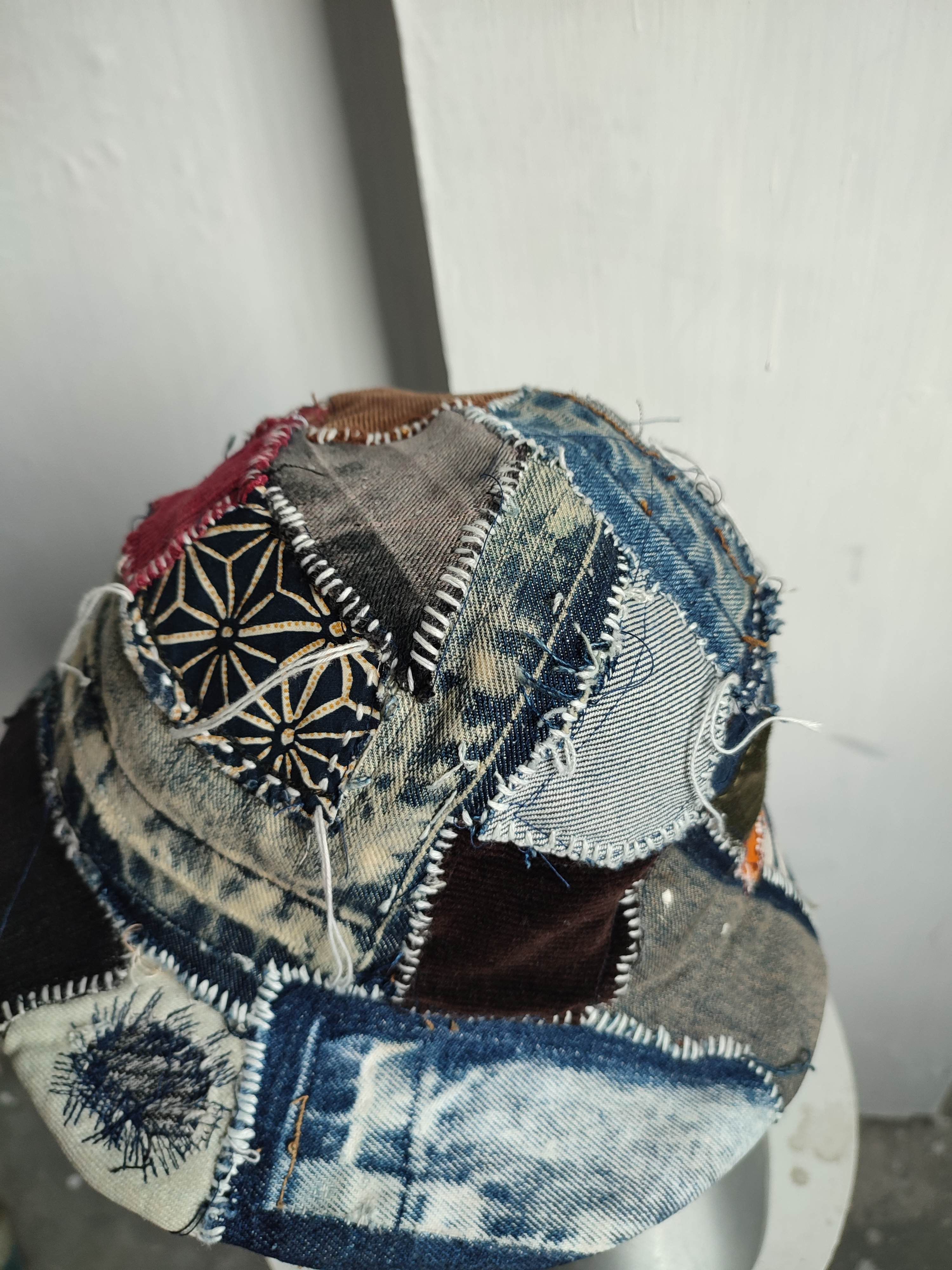 Other 🔥Custom Made Patchwork Denim Bucket Hats Size ONE SIZE - 7 Thumbnail