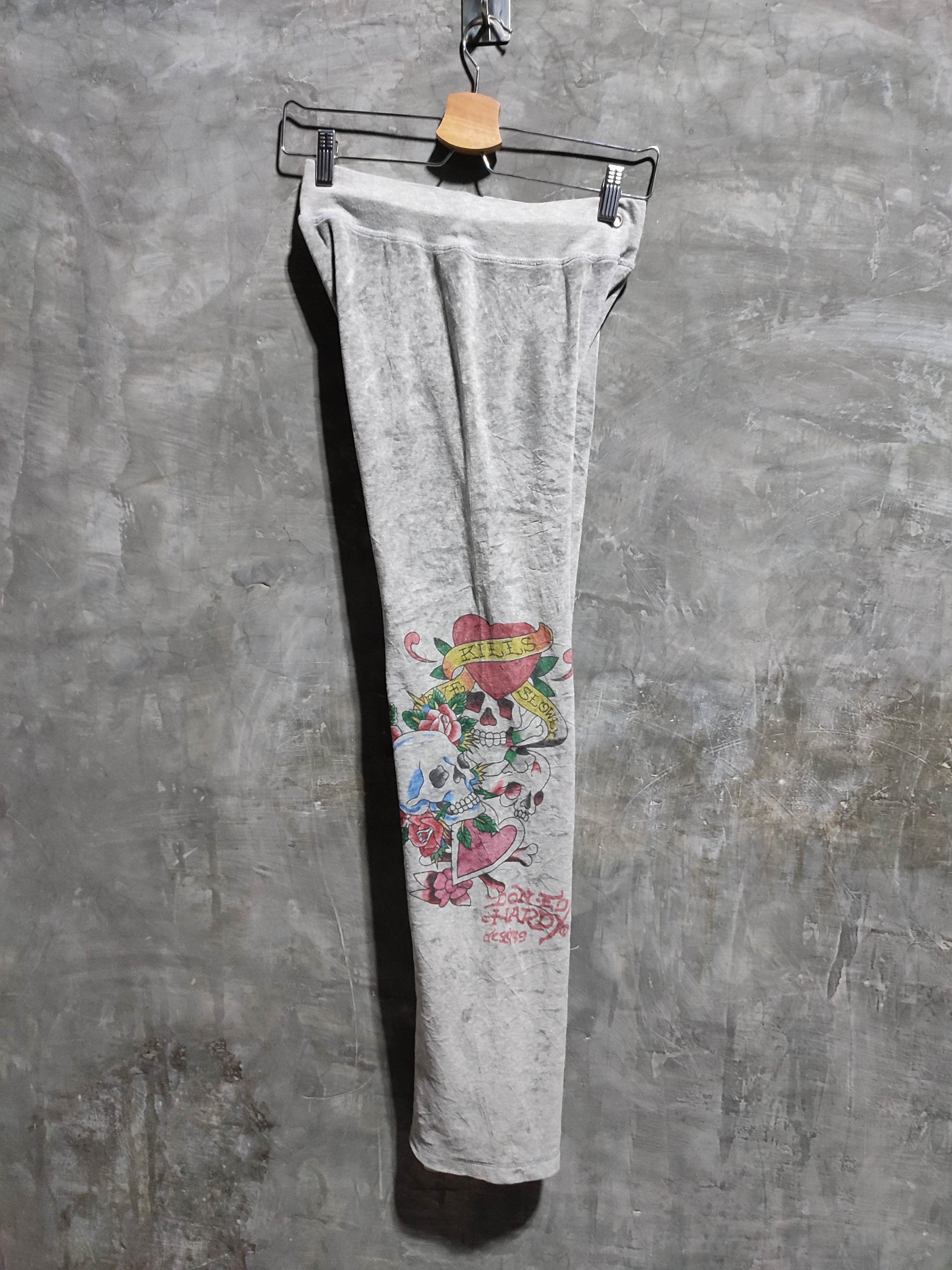 Ed Hardy Ed Hardy Skull Low Rise Sweatpants y2k style Size 28" / US 6 / IT 42 - 2 Thumbnail
