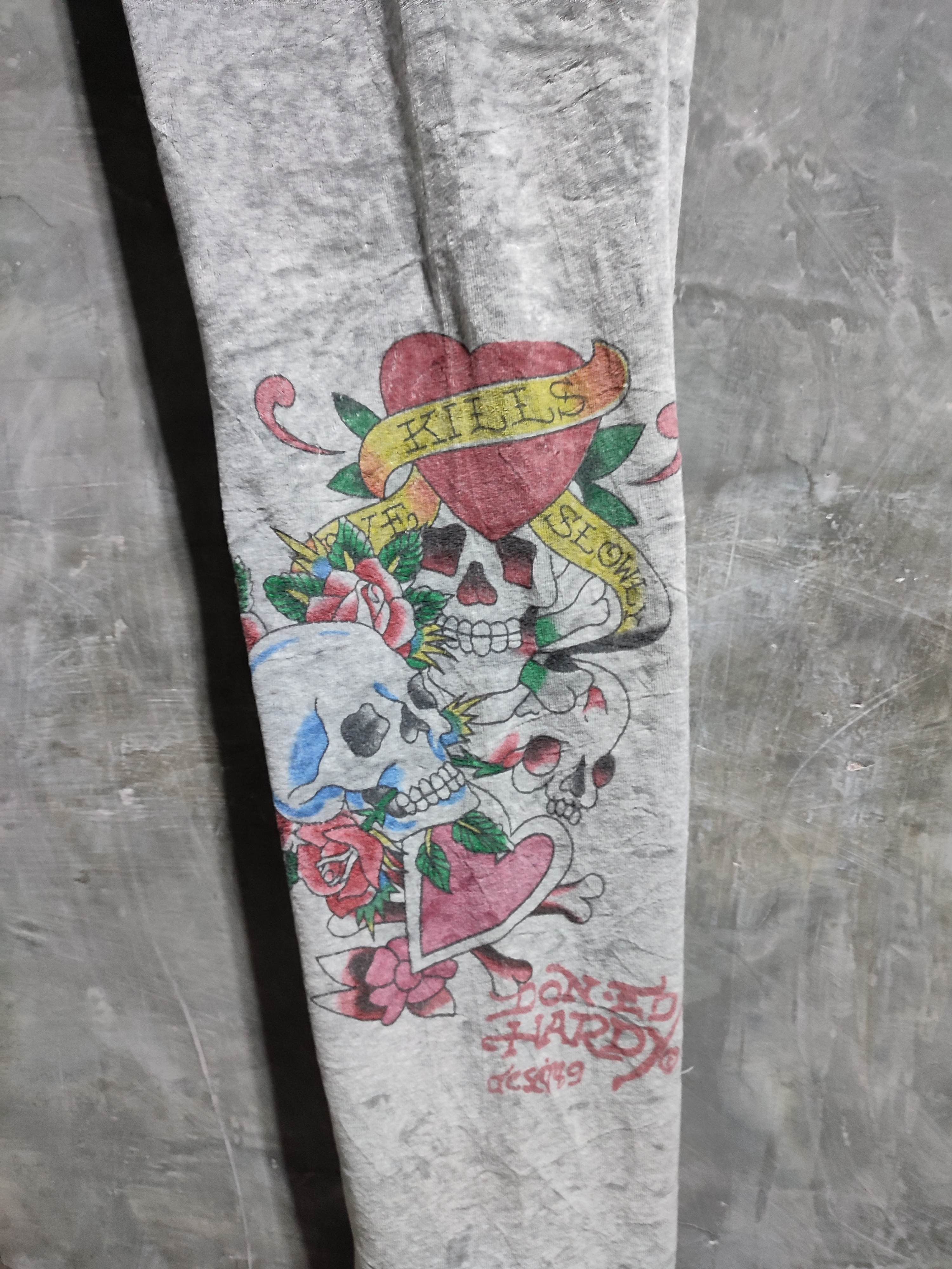 Ed Hardy Ed Hardy Skull Low Rise Sweatpants y2k style Size 28" / US 6 / IT 42 - 1 Thumbnail