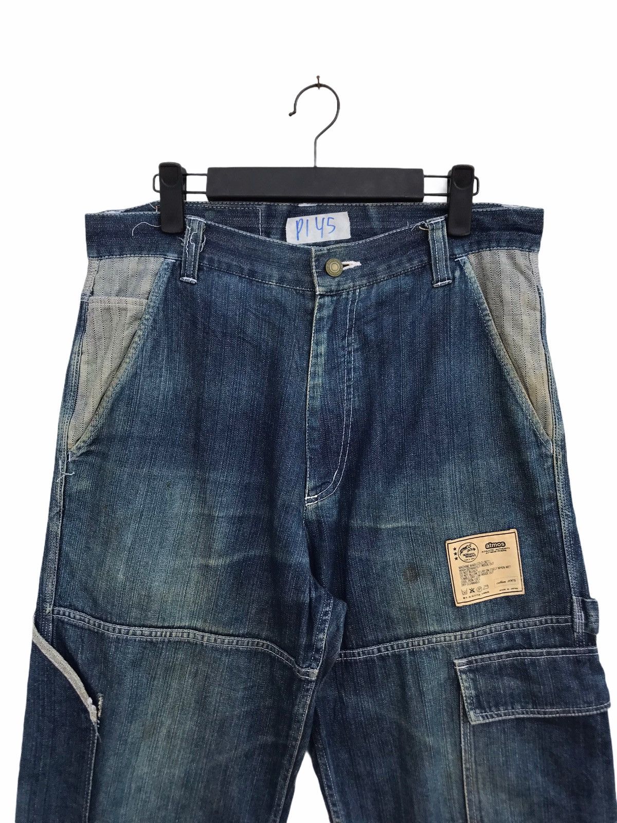 image of Vintage Thrased Atmos Carpenter Pant in Blue, Men's (Size 34)