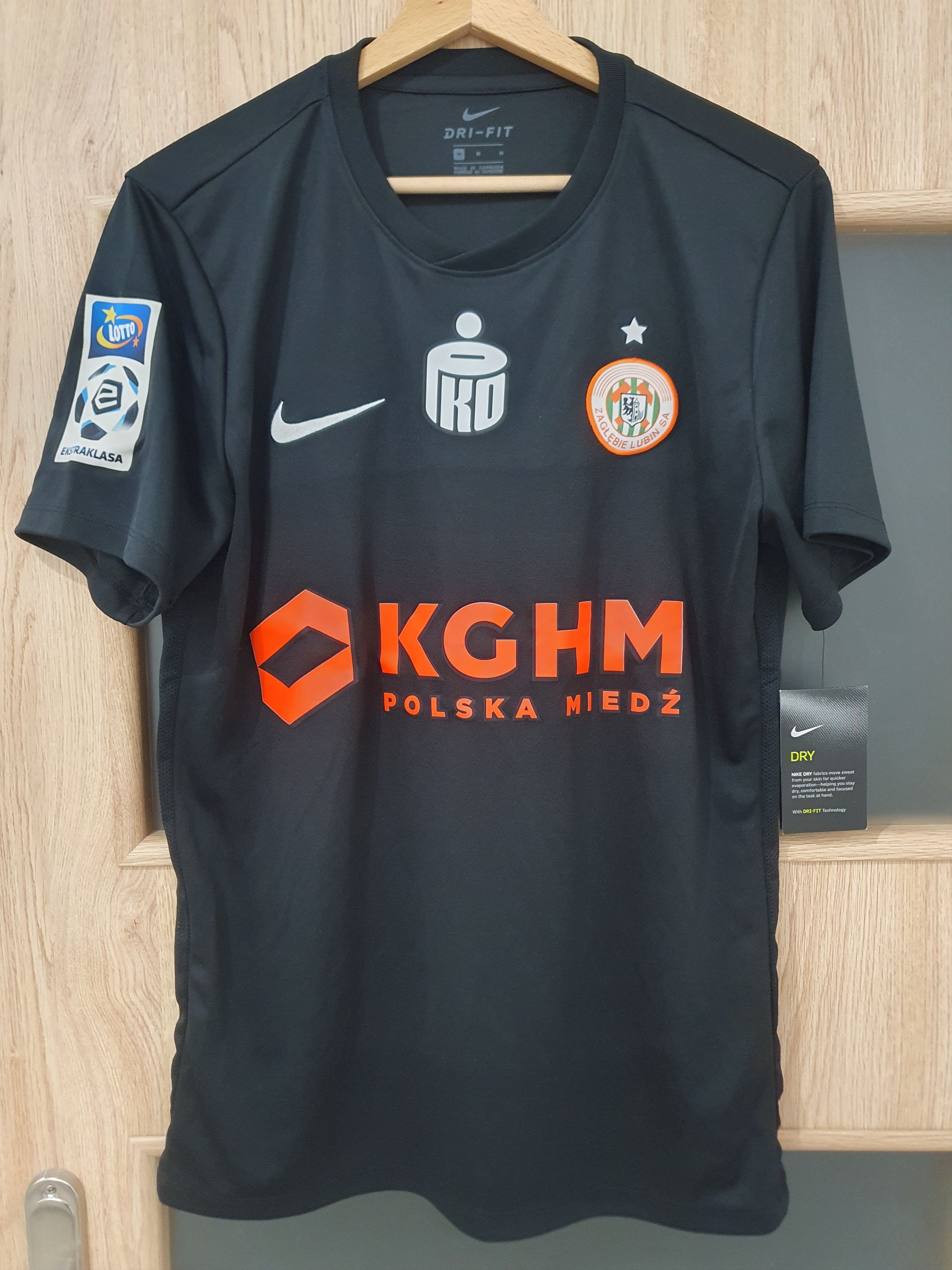 image of Zagłębie Lubin Sa Size M New Football Shirt Jersey in Black, Men's