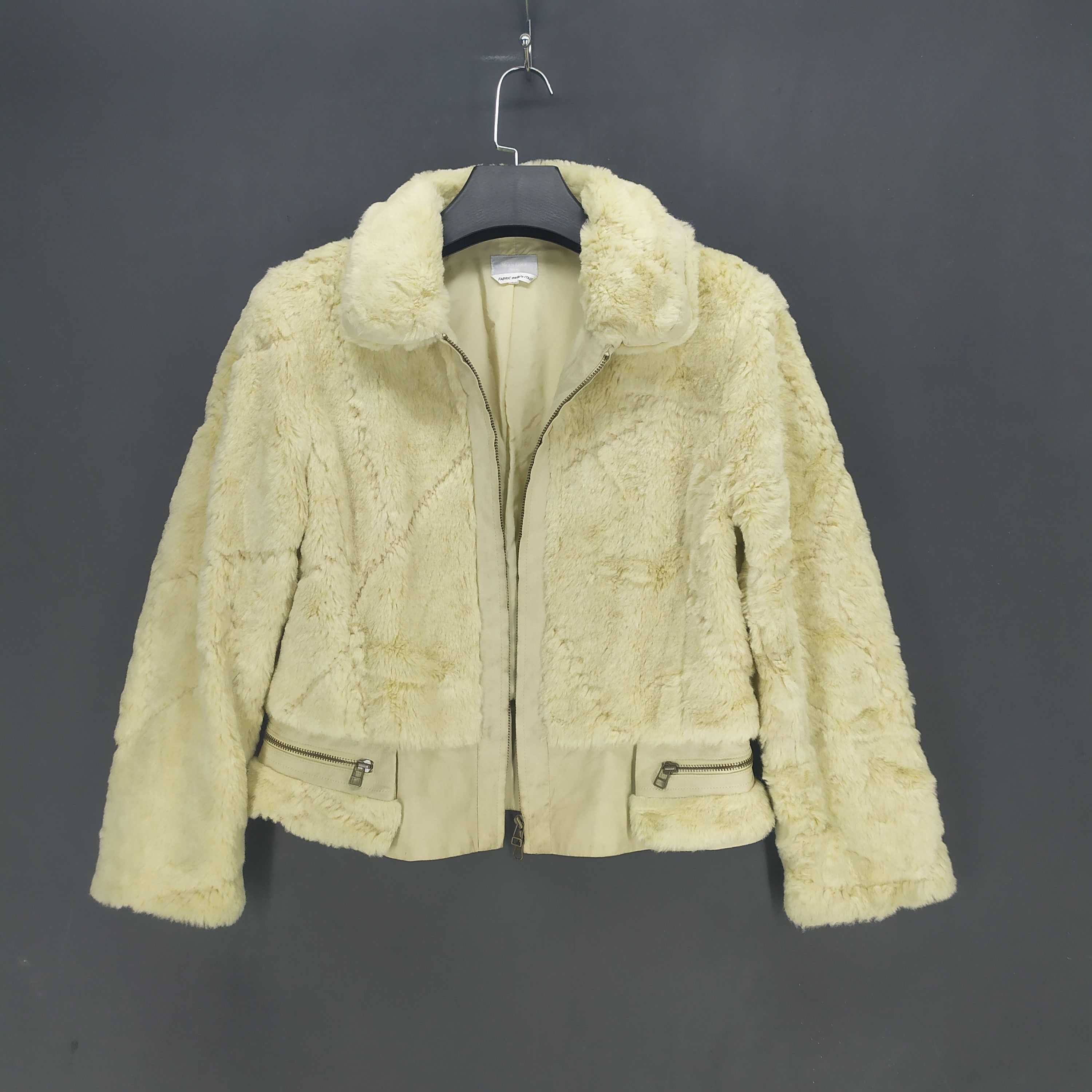 Japanese Brand Mon Gre Femme Fabric Made in Italy Fur Jacket #1404-59 Size S / US 4 / IT 40 - 2 Thumbnail
