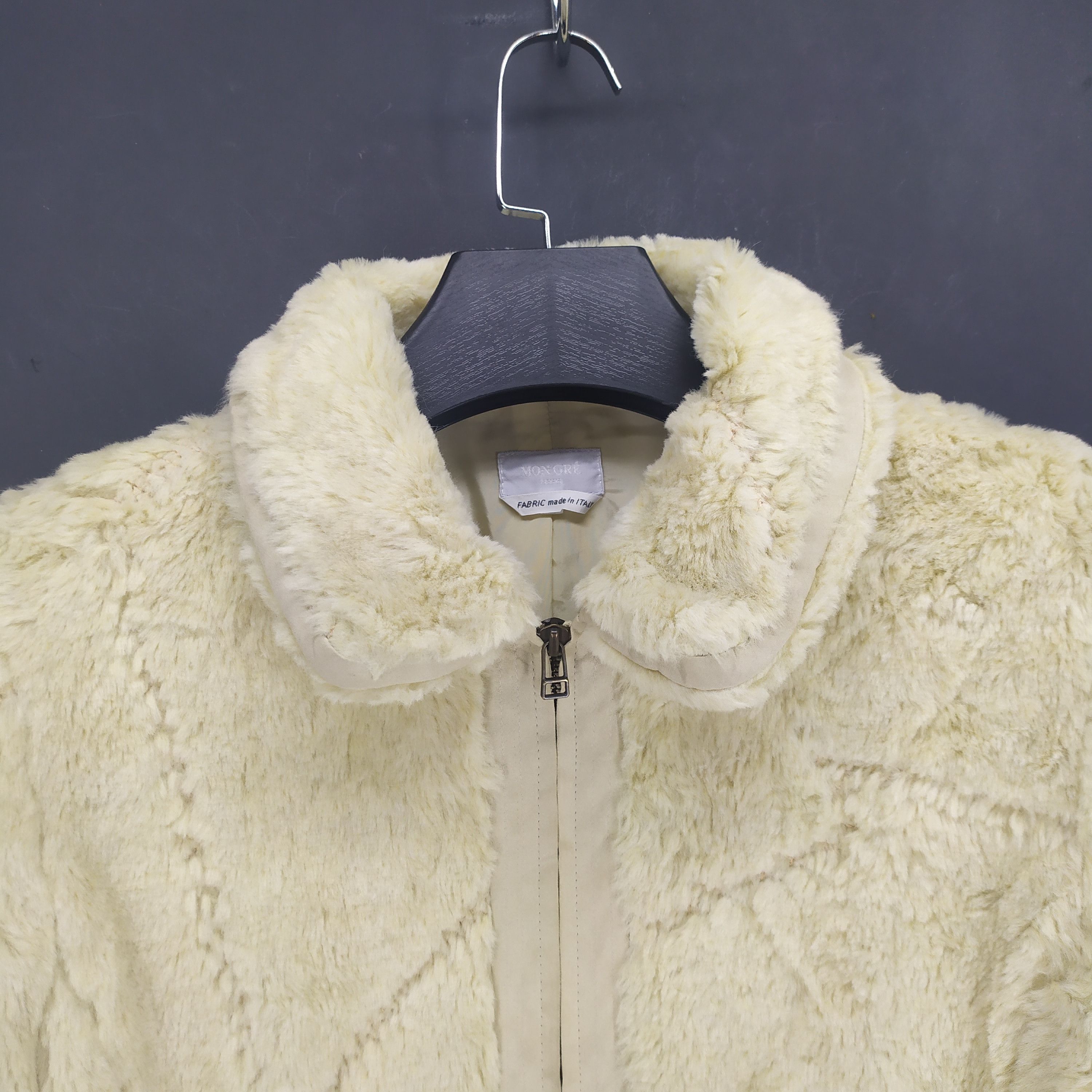 Japanese Brand Mon Gre Femme Fabric Made in Italy Fur Jacket #1404-59 Size S / US 4 / IT 40 - 3 Thumbnail