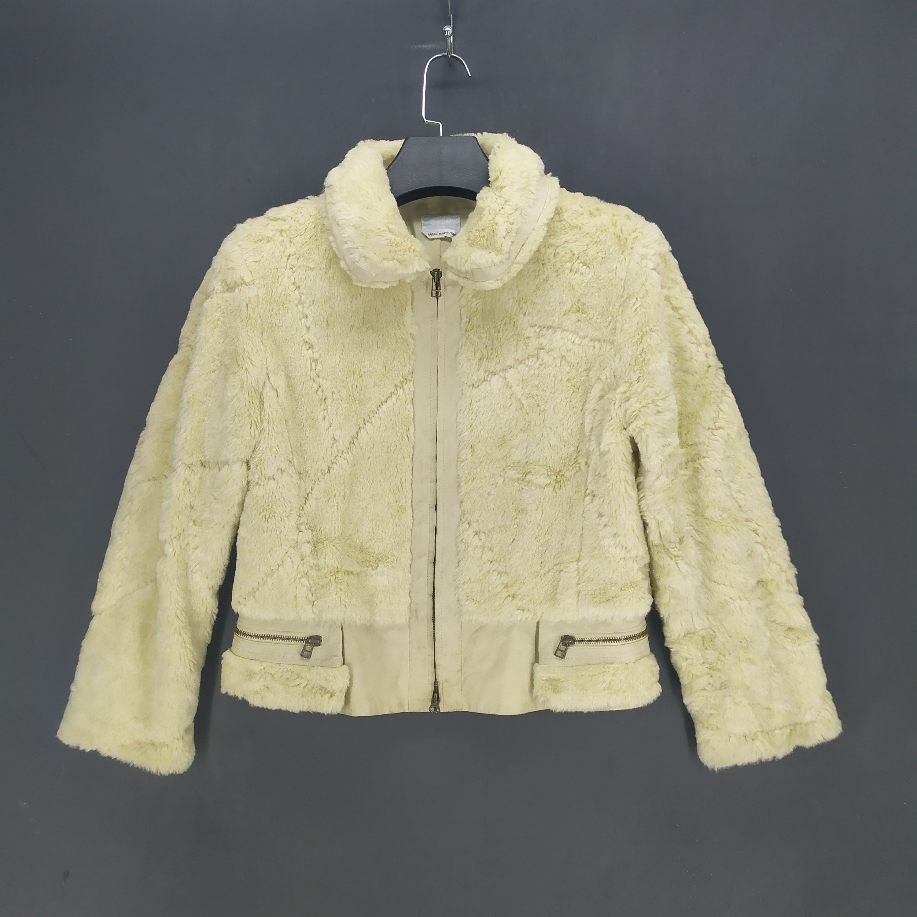 Japanese Brand Mon Gre Femme Fabric Made in Italy Fur Jacket #1404-59 Size S / US 4 / IT 40 - 1 Thumbnail