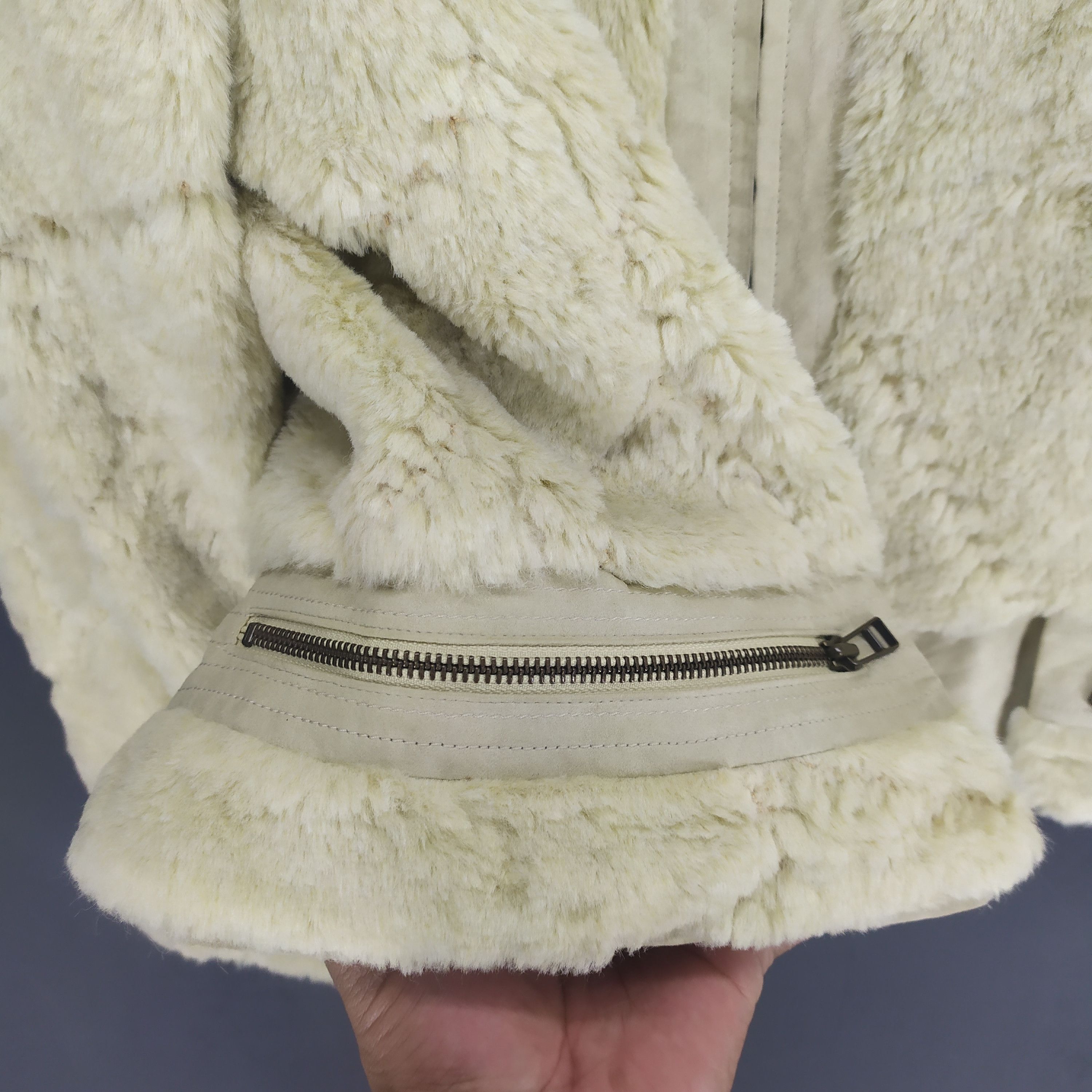 Japanese Brand Mon Gre Femme Fabric Made in Italy Fur Jacket #1404-59 Size S / US 4 / IT 40 - 5 Thumbnail