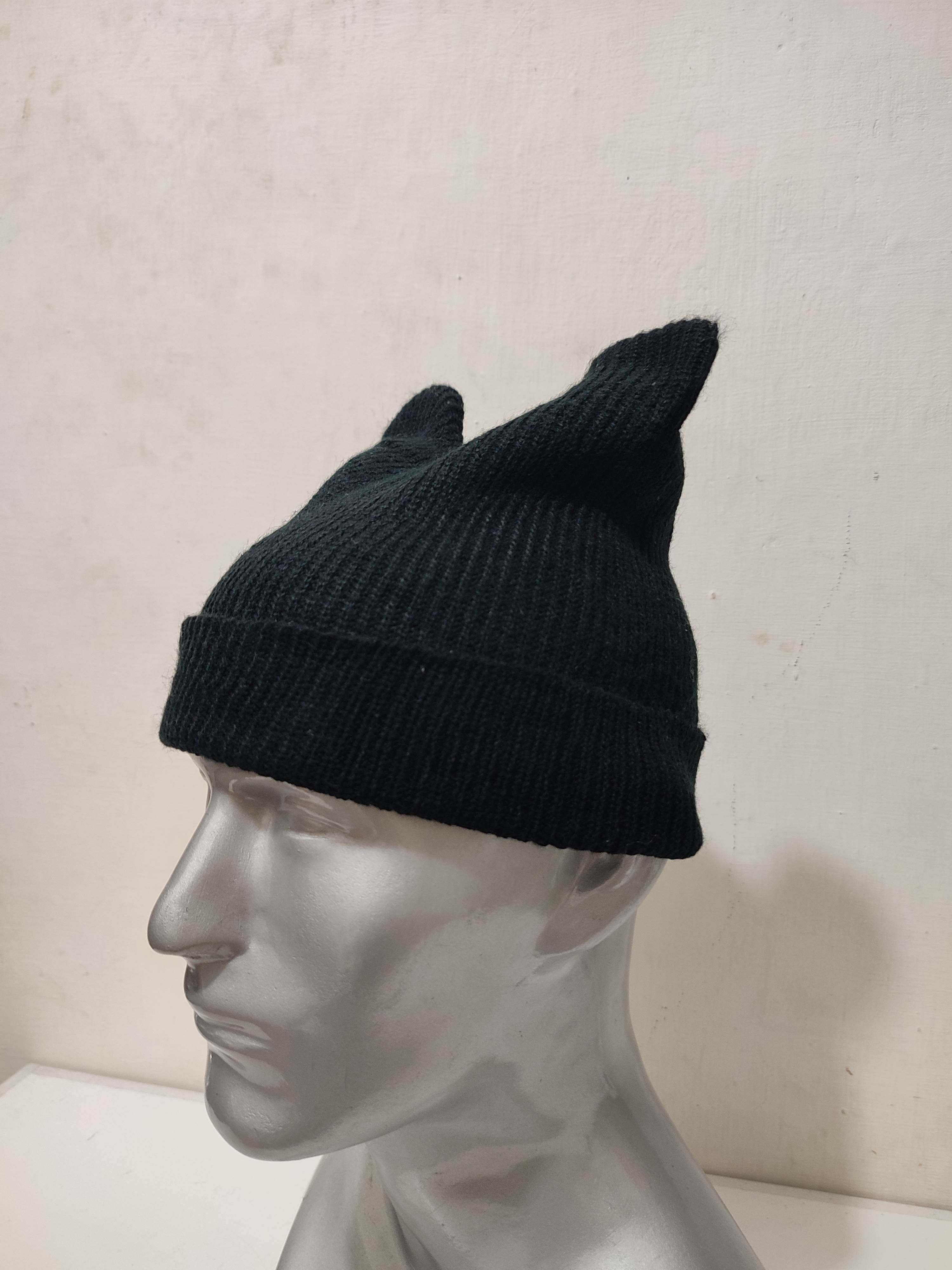 Other Black Bunny Devil Horns Beanie Hats Size ONE SIZE - 3 Thumbnail