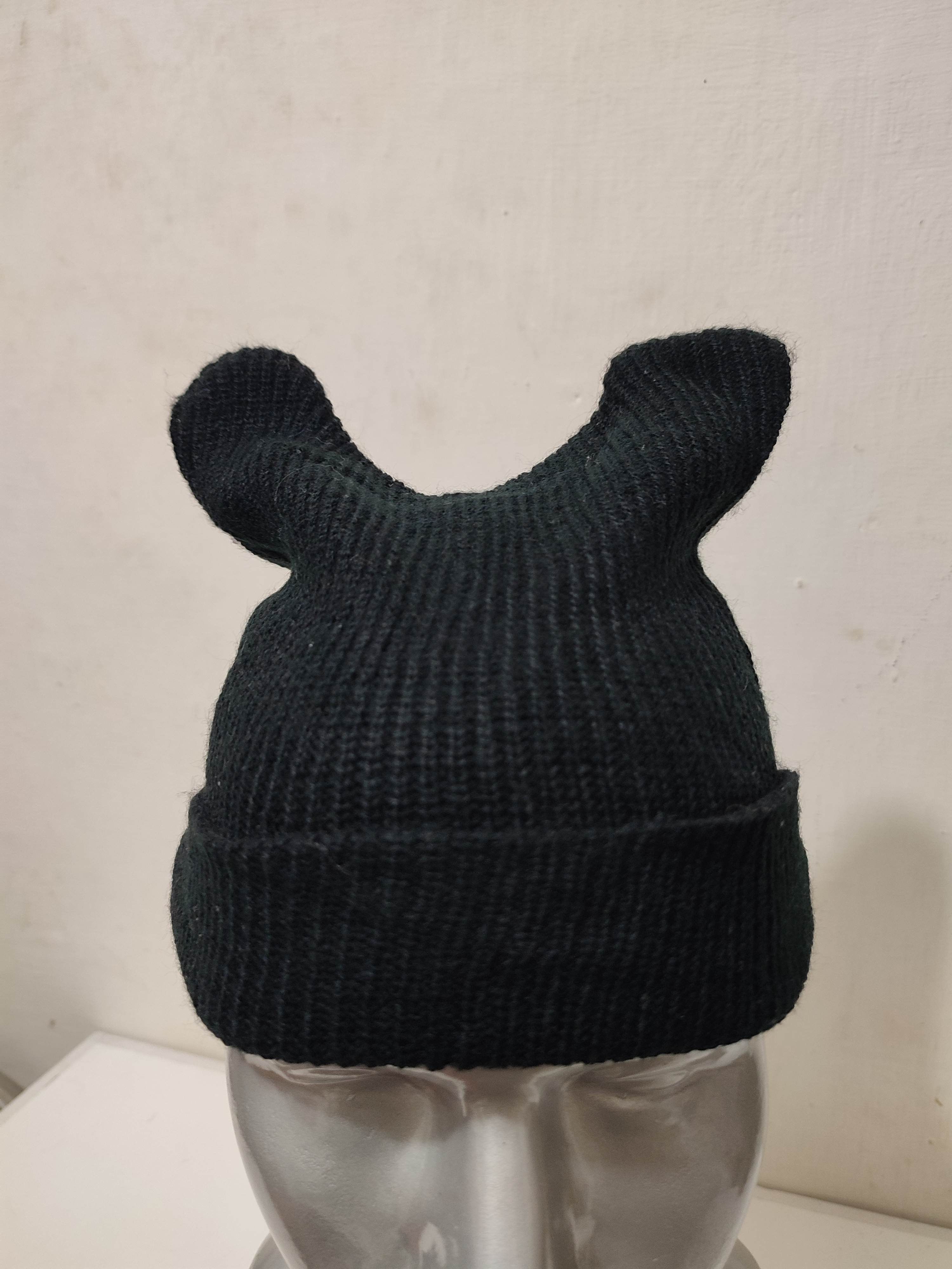 Other Black Bunny Devil Horns Beanie Hats Size ONE SIZE - 2 Thumbnail