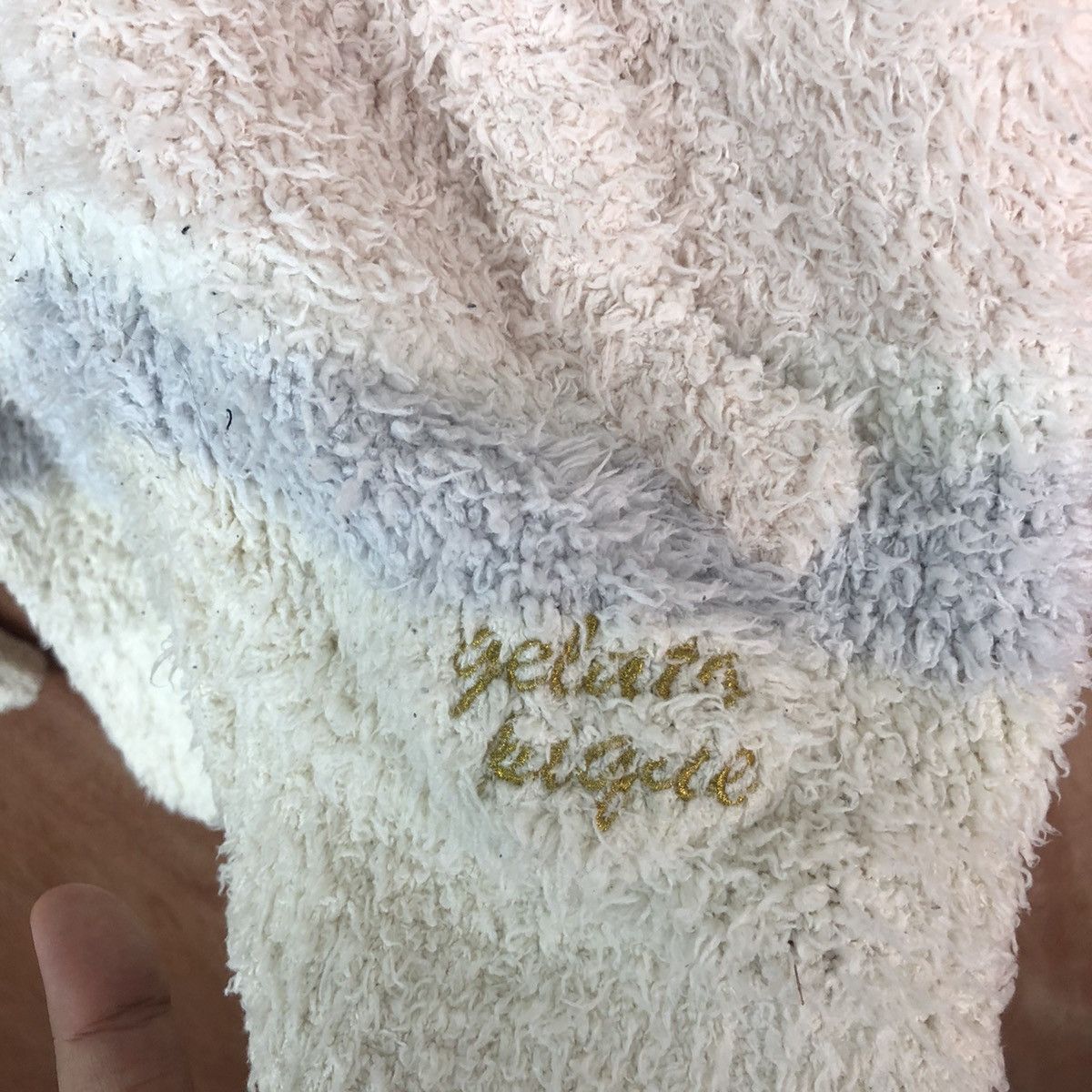 Homespun Knitwear × Japanese Brand × Solid and Striped Pique fleece Hoodies Shag Shaggy Fur Mohair Knitwear #6672 Size L / US 10 / IT 46 - 6 Thumbnail