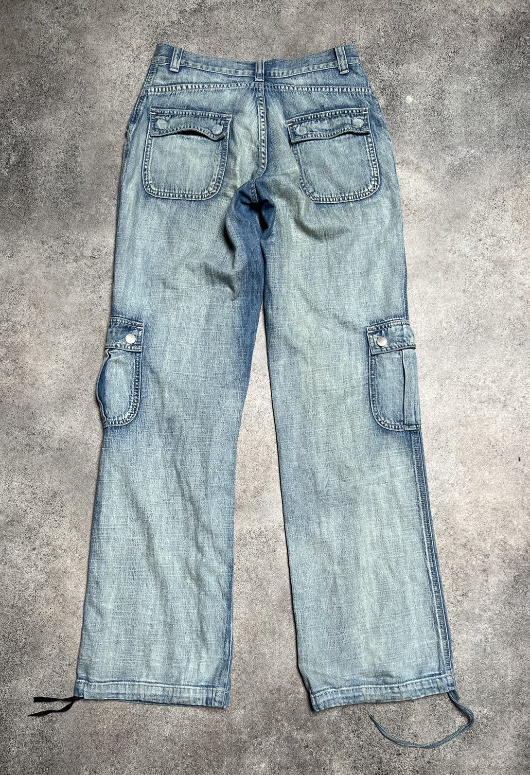 Japanese Brand × Vintage Vintage Japanese cargo flare jeans Size 28" / US 6 / IT 42 - 5 Thumbnail