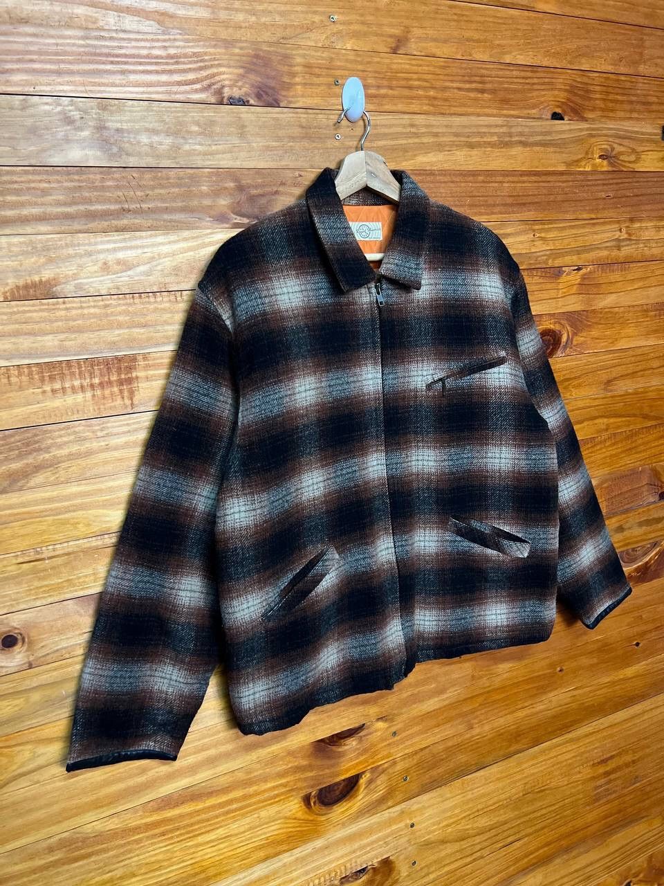 Vintage VINTAGE THE ROUND AMERICA WOOL PLAID TARTAN JACKET Size US M / EU 48-50 / 2 - 2 Thumbnail