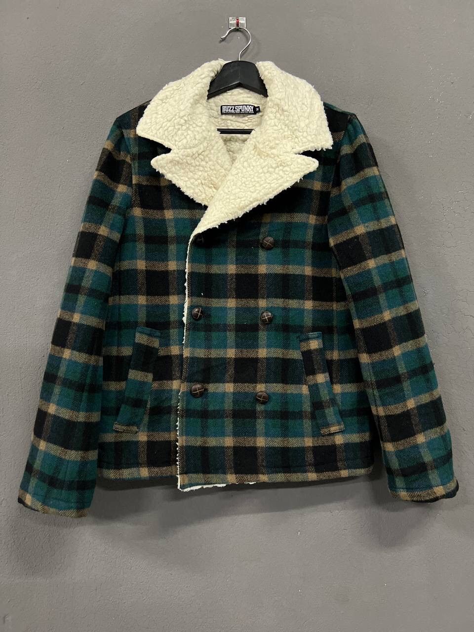 Japanese Brand BUZZ SPUNKY SHERPA LINED PEACOAT JACKET Size US M / EU 48-50 / 2 - 4 Thumbnail