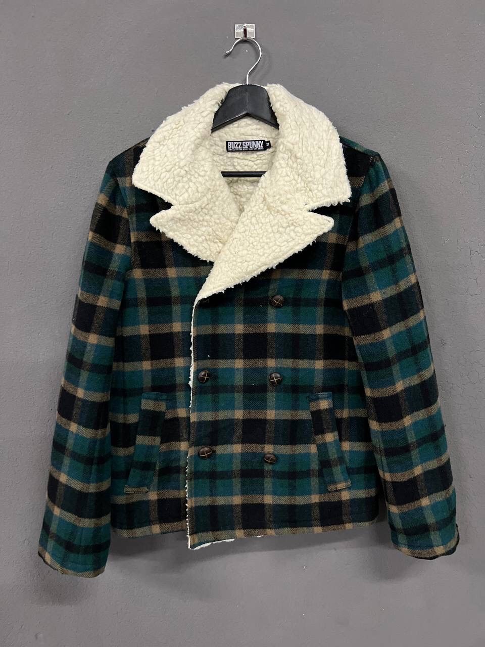 Japanese Brand BUZZ SPUNKY SHERPA LINED PEACOAT JACKET Size US M / EU 48-50 / 2 - 1 Thumbnail