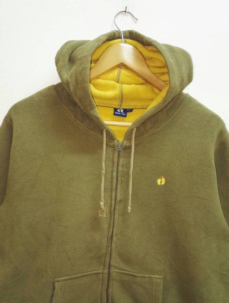 Hang Ten Vintage HANG TEN Fleece Hoodie embroidered Logo Size US L / EU 52-54 / 3 - 2 Thumbnail
