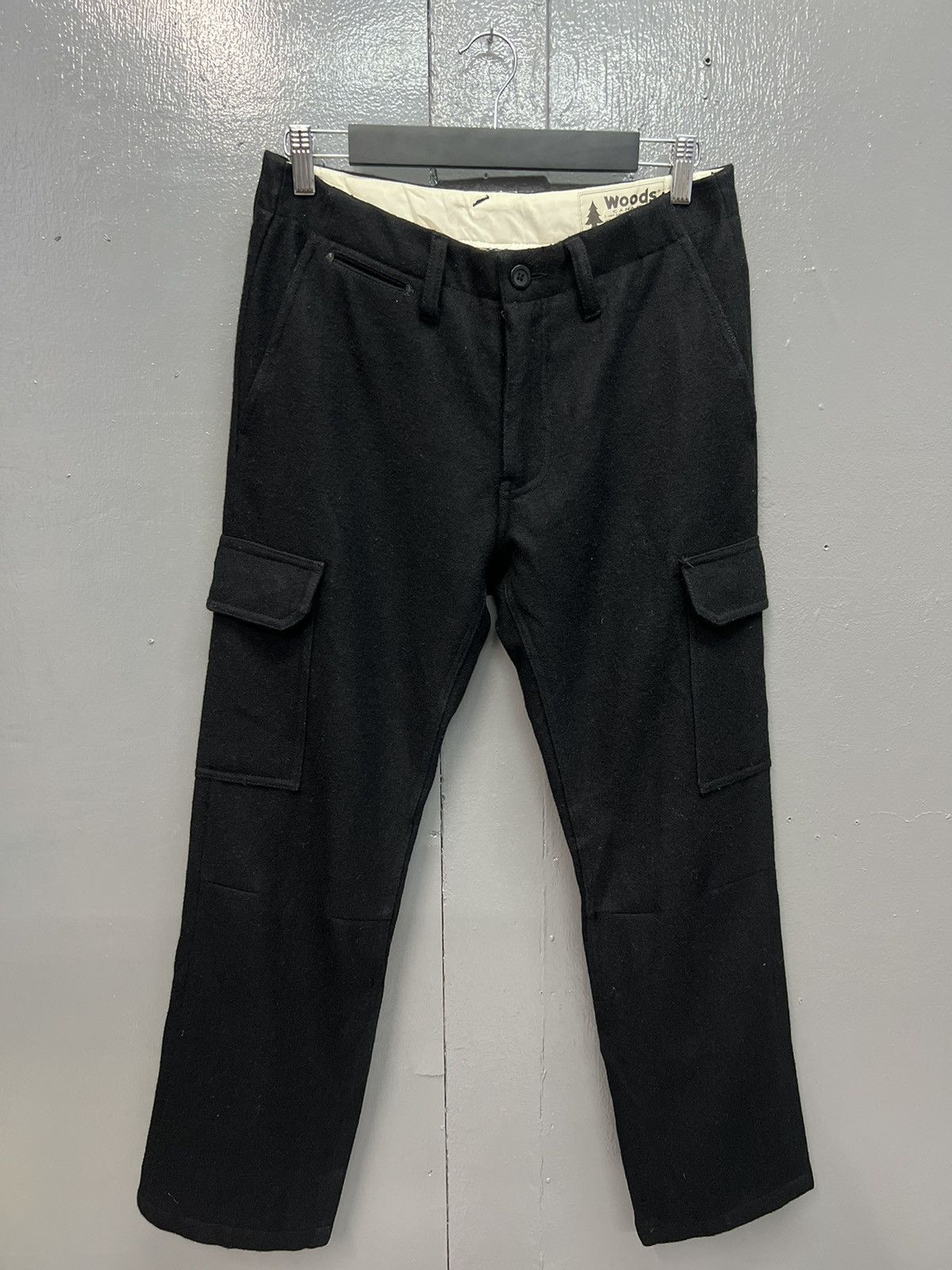 image of Avant Garde x Made In Canada Woods Canada Wool Cargo Pants Size 30 in Black, Men's