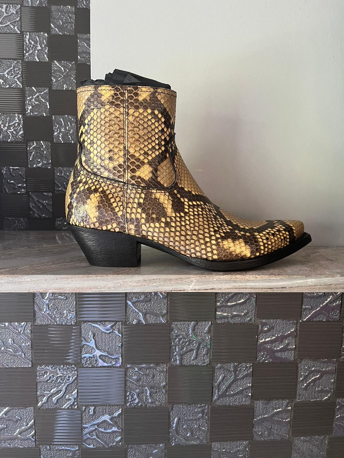 image of Saint Laurent Paris Lukas 40 Zip Boots In Soleado, Men's (Size 7)