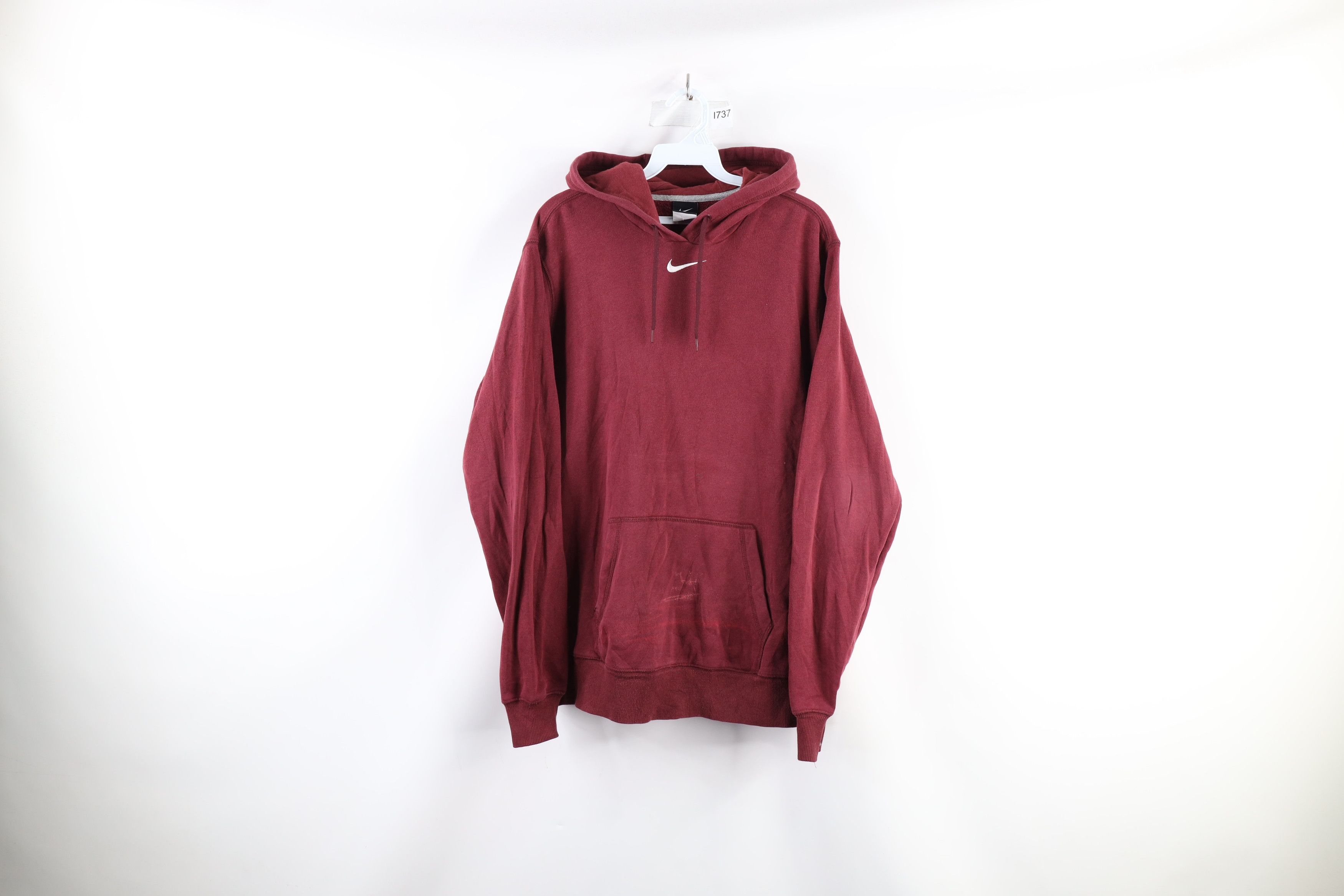 Nike Vintage Nike Scott Center Swoosh Hoodie Sweatshirt Maroon Size US XL / EU 56 / 4 - 1 Thumbnail