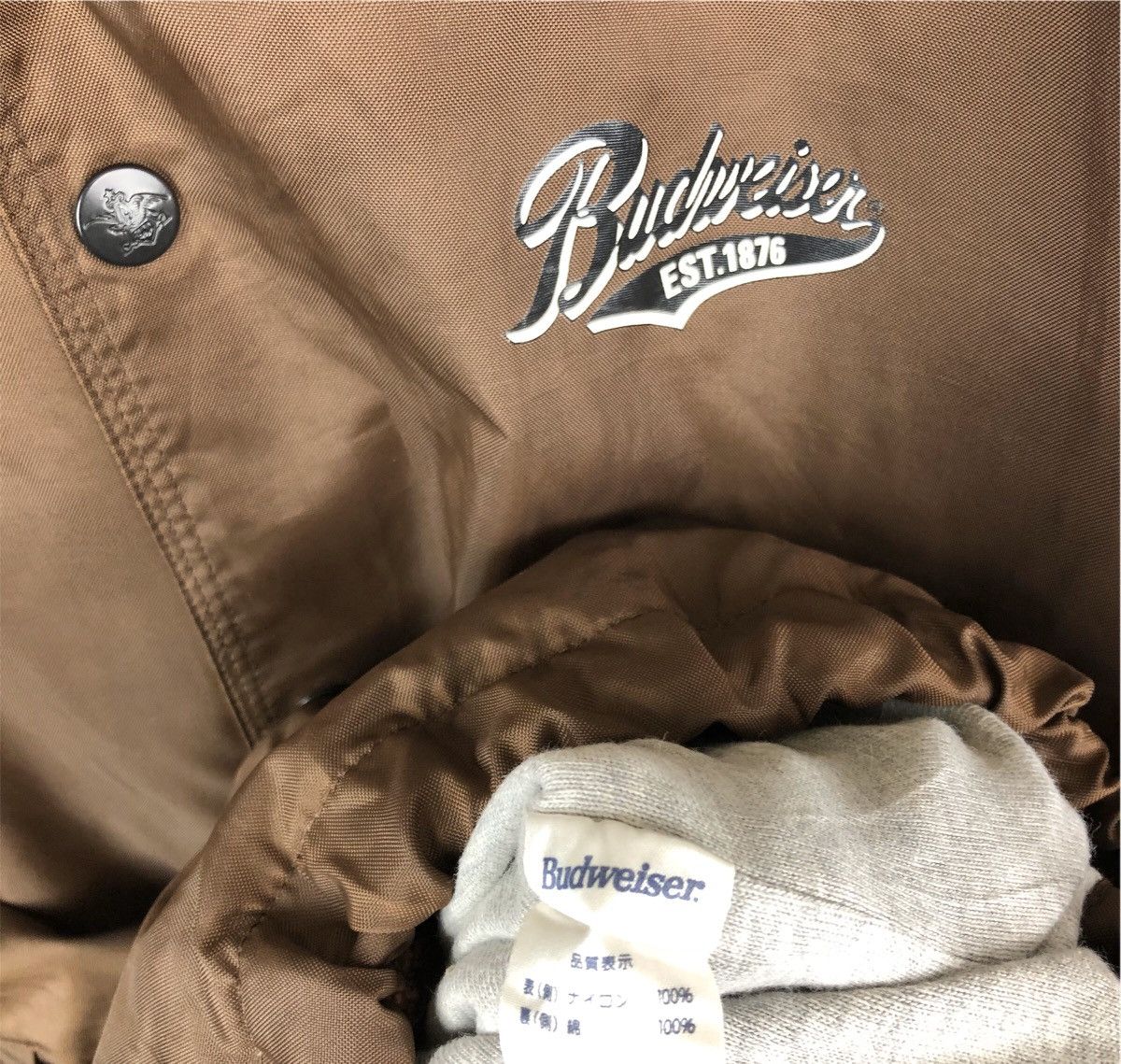 Budweiser Vintage Budweiser sweater light jacket casual jumper Size US XL / EU 56 / 4 - 3 Thumbnail