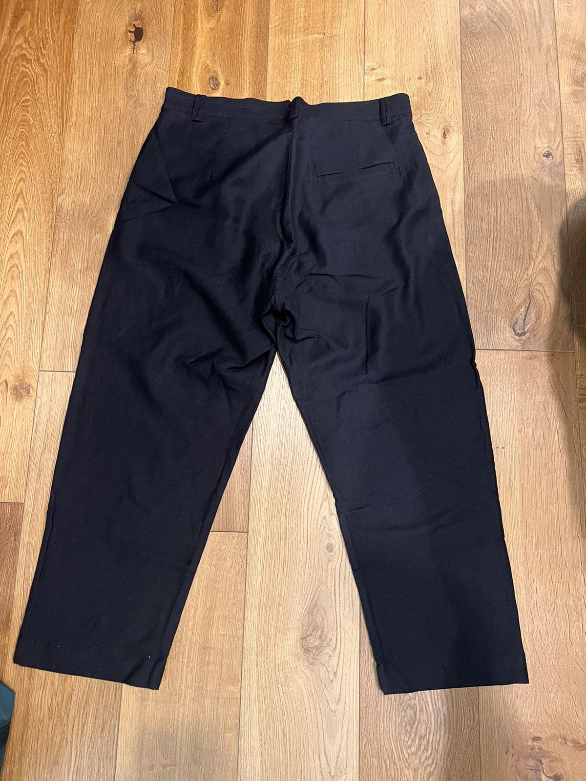 Evan Kinori Single pleat wool linen twill pants 34 Size US 34 / EU 50 - 4 Thumbnail