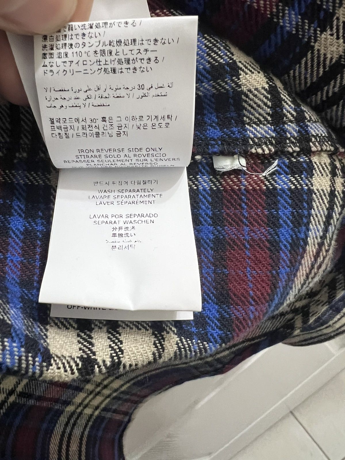 Off-White Off-White Flannel Shirt Large Size US L / EU 52-54 / 3 - 9 Thumbnail