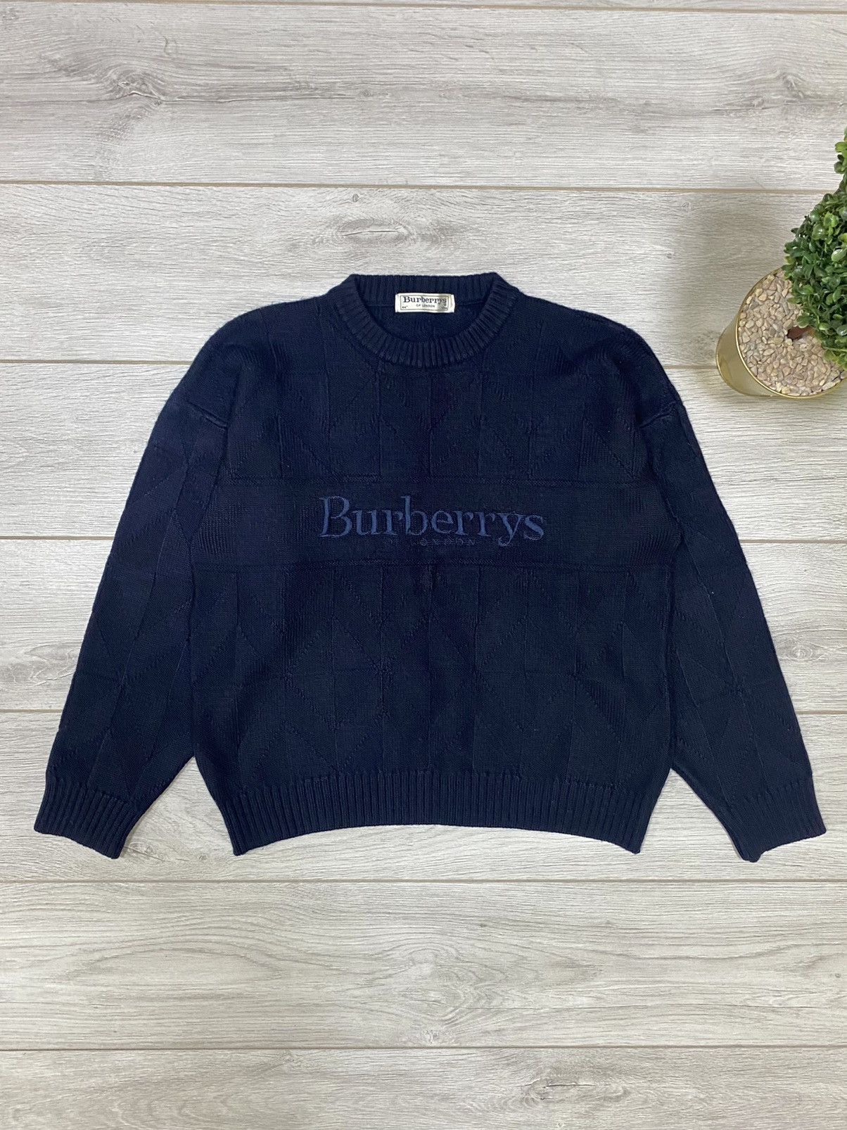 Burberry Burberry vintage big logo wool sweater Size US M / EU 48-50 / 2 - 2 Thumbnail