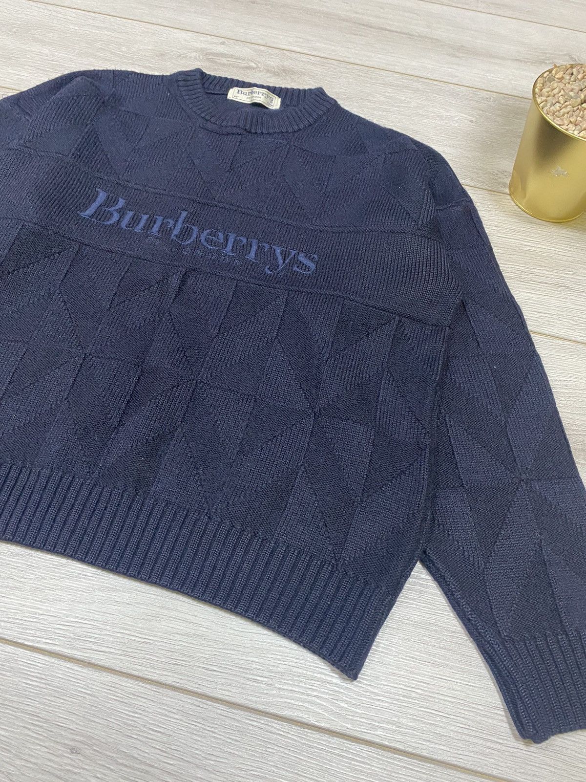 Burberry Burberry vintage big logo wool sweater Size US M / EU 48-50 / 2 - 4 Thumbnail