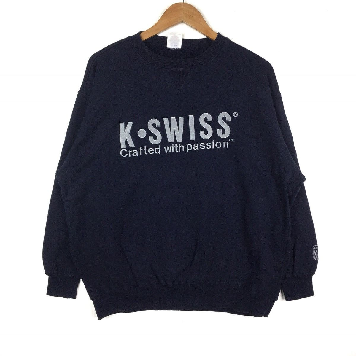 Vintage K.swiss Sweatshirt Spellout Big Logo Embroidered Jumper Size US L / EU 52-54 / 3 - 1 Thumbnail