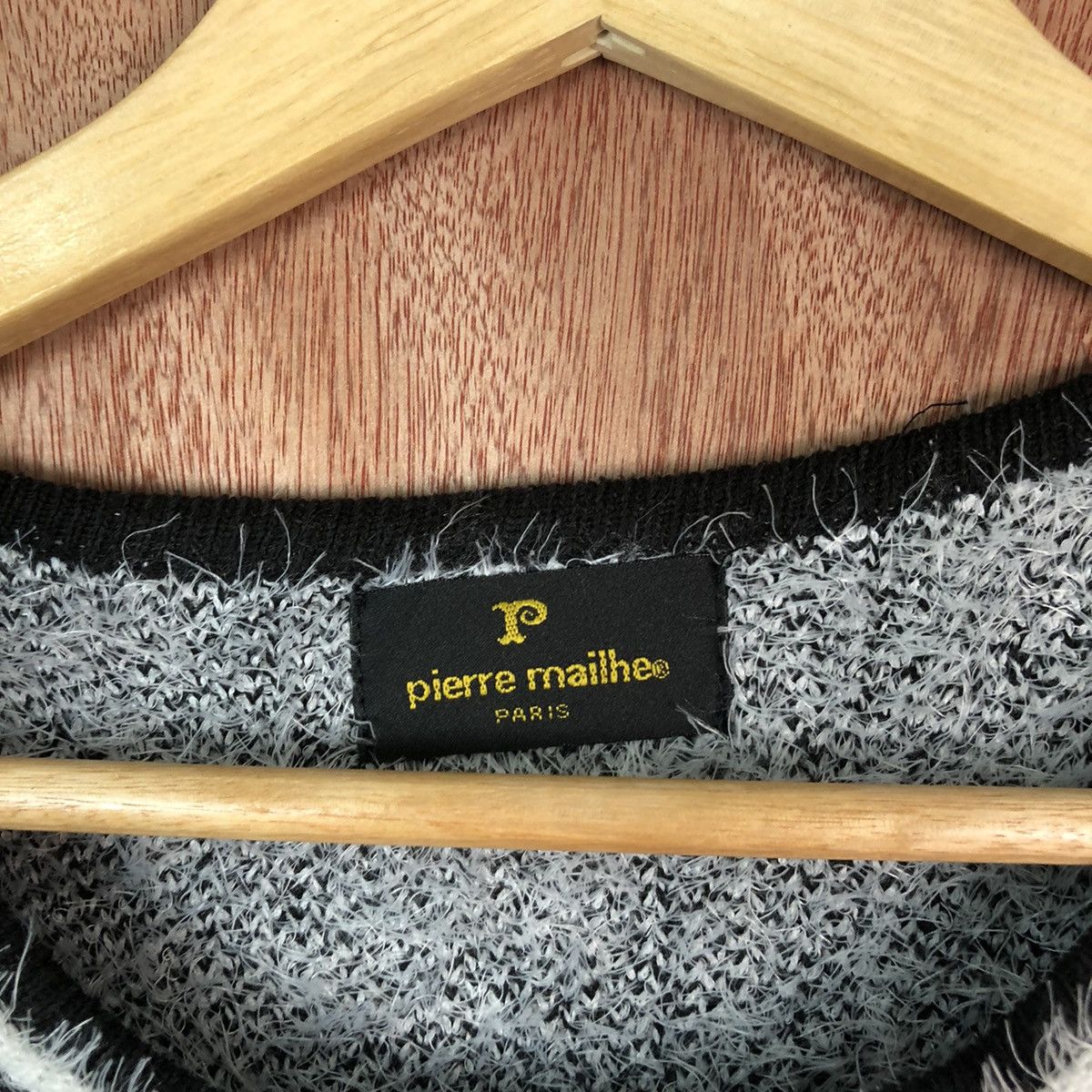 Japanese Brand Pierre Mailne Paris Flower Shaggy Fur Mohair Knitwear #6670 Size US M / EU 48-50 / 2 - 8 Thumbnail