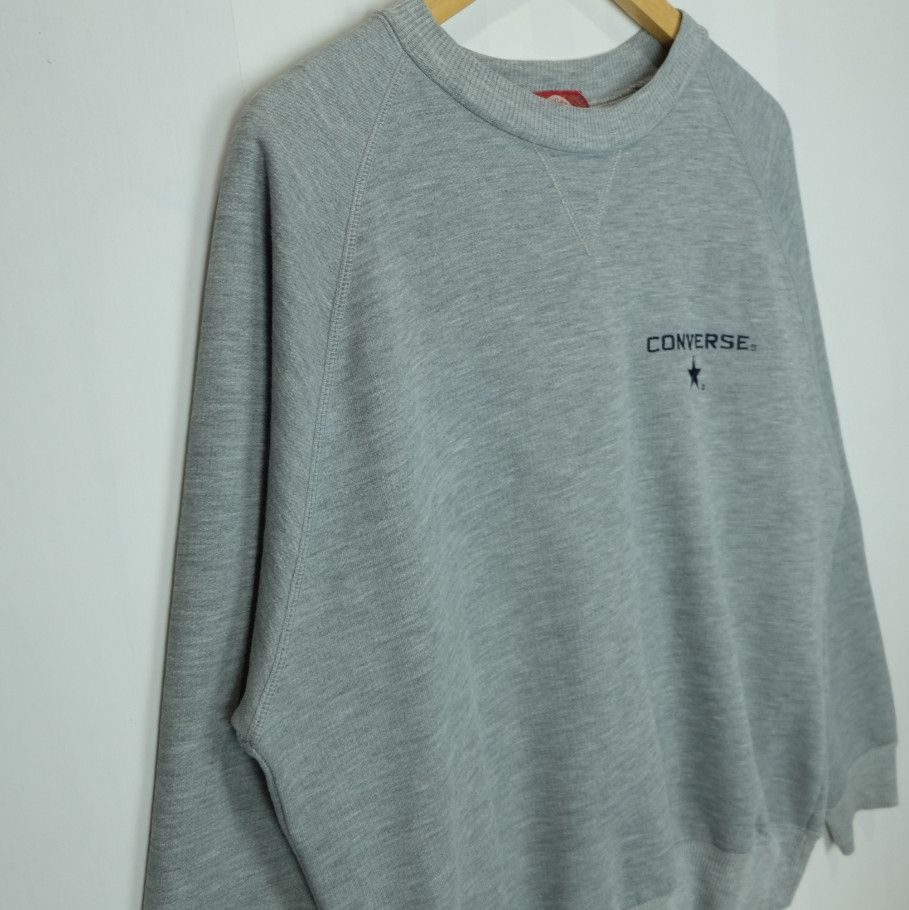 Converse CONVERSE Small Logo Grey Plain Sweatshirts Jumper Pullover Size US M / EU 48-50 / 2 - 5 Thumbnail