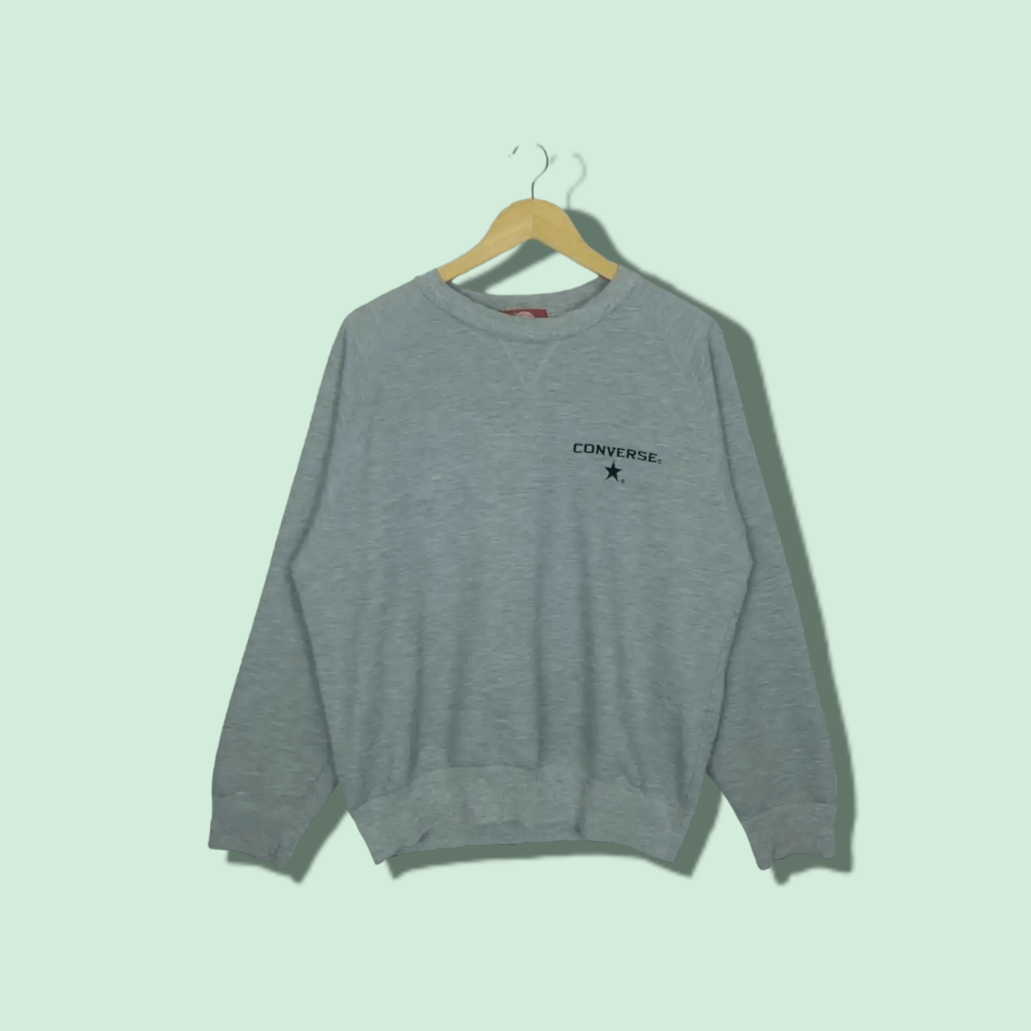 Converse CONVERSE Small Logo Grey Plain Sweatshirts Jumper Pullover Size US M / EU 48-50 / 2 - 1 Thumbnail