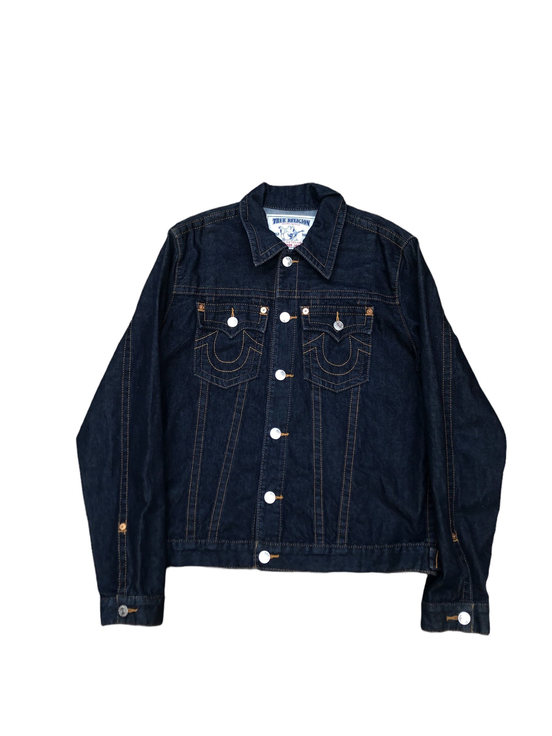 True Religion × Vintage Vintage True Religion Jean Jacket Medium TRUCKER JACKET Size US M / EU 48-50 / 2 - 5 Thumbnail