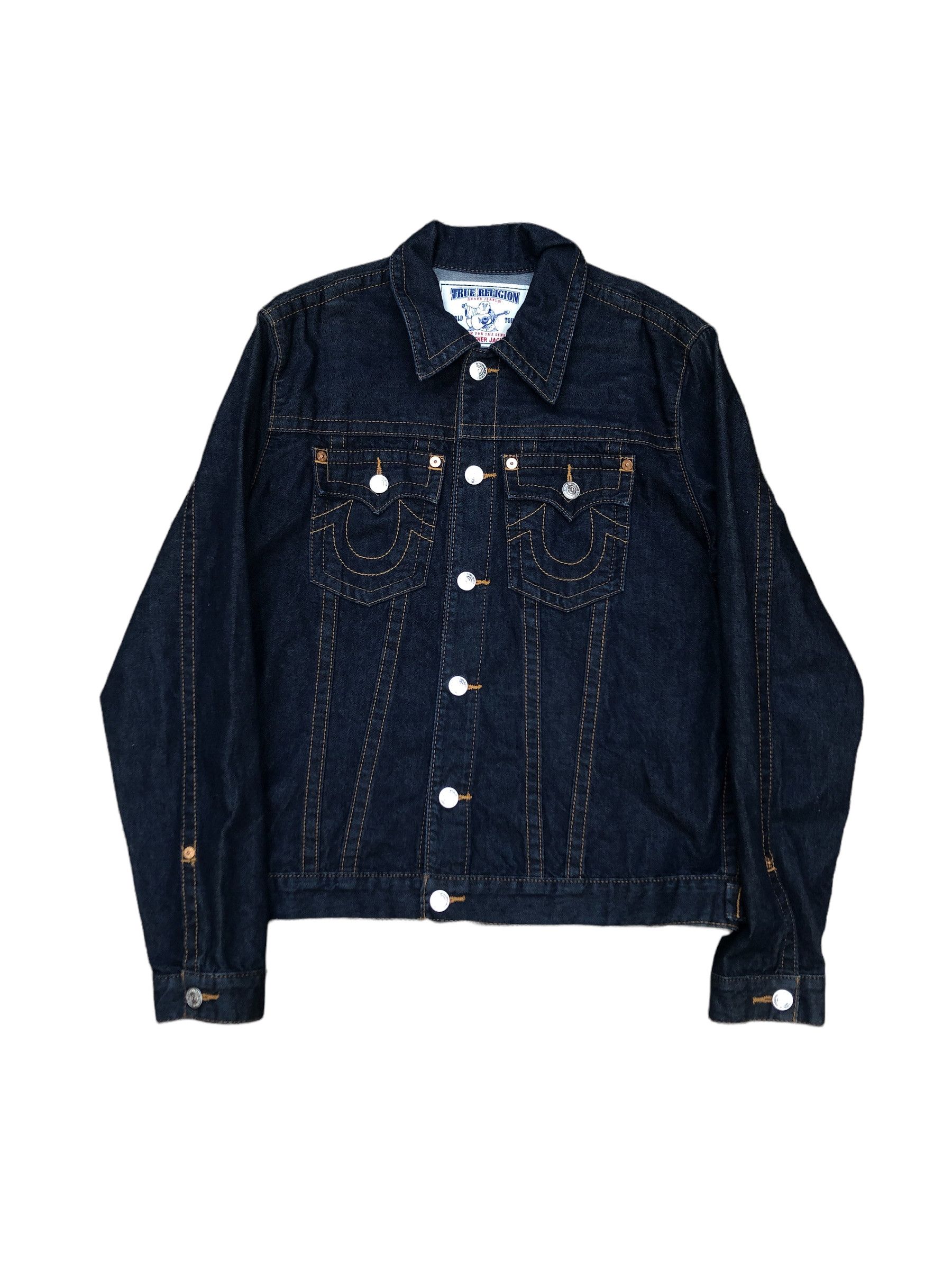 True Religion × Vintage Vintage True Religion Jean Jacket Medium TRUCKER JACKET Size US M / EU 48-50 / 2 - 8 Thumbnail