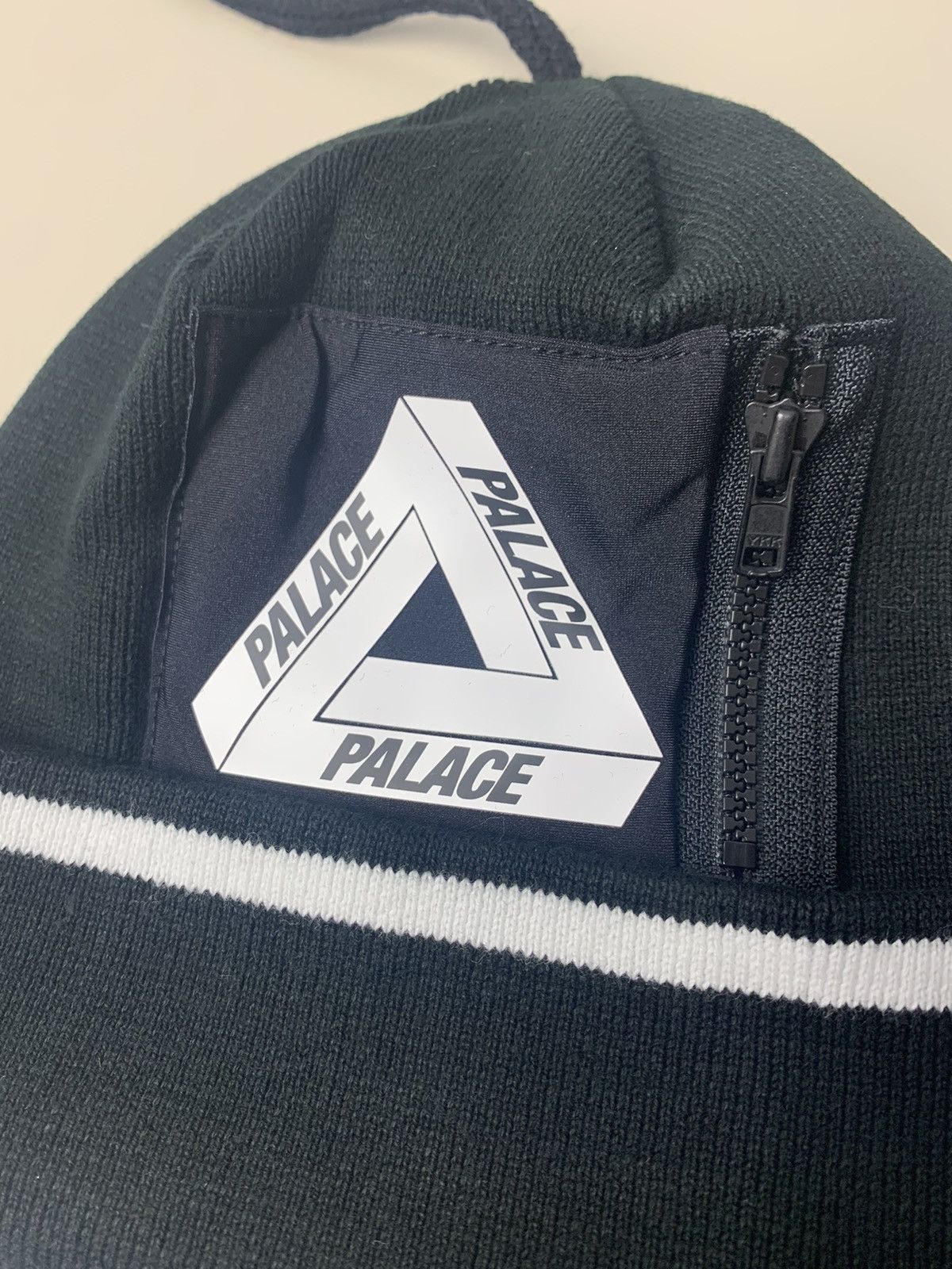 Palace 2019 Palace Tri-Ferg Pocket Beanie Hat Black Size ONE SIZE - 2 Thumbnail