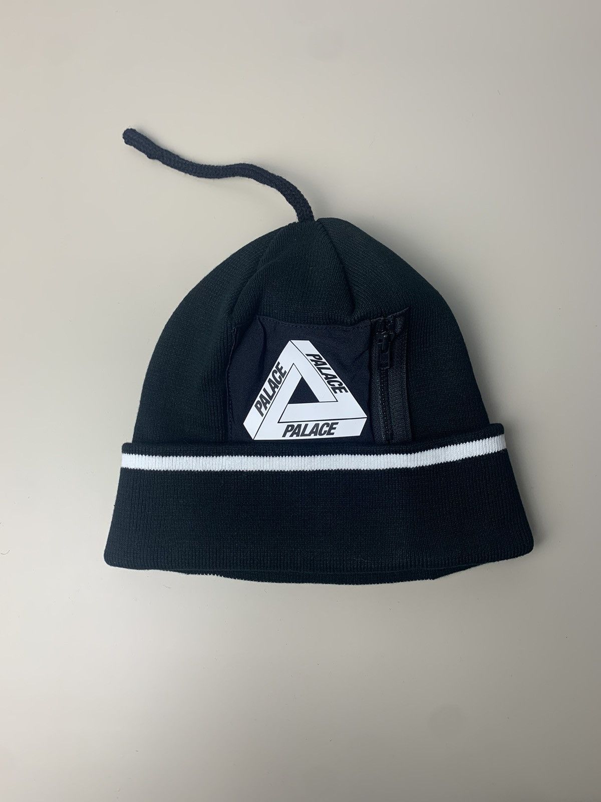 image of 2019 Palace Tri-Ferg Pocket Beanie Hat Black, Men's