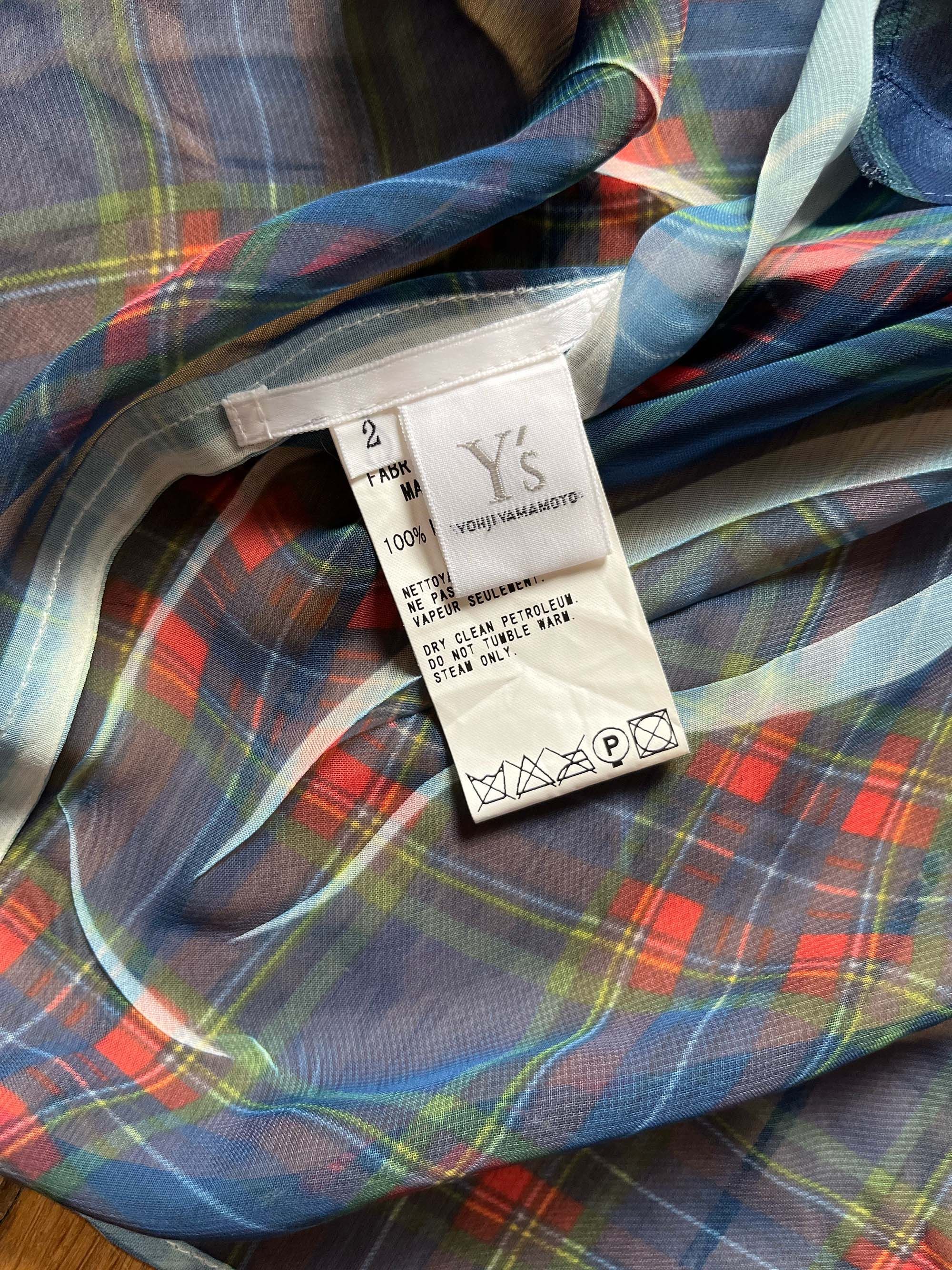 Yohji Yamamoto Yohji Yamamoto Y's womens sleeveless checkered blouse Size S / US 4 / IT 40 - 3 Thumbnail