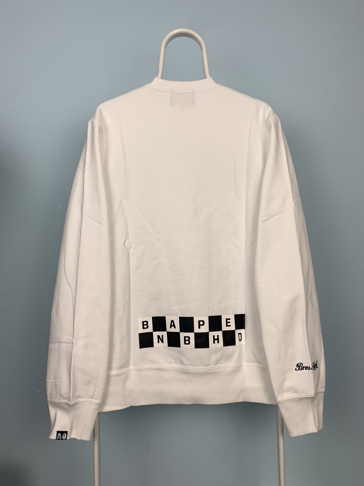 Bape × Neighborhood Bape Neighborhood Ape Skull Crewneck White XL Size US XL / EU 56 / 4 - 7 Thumbnail