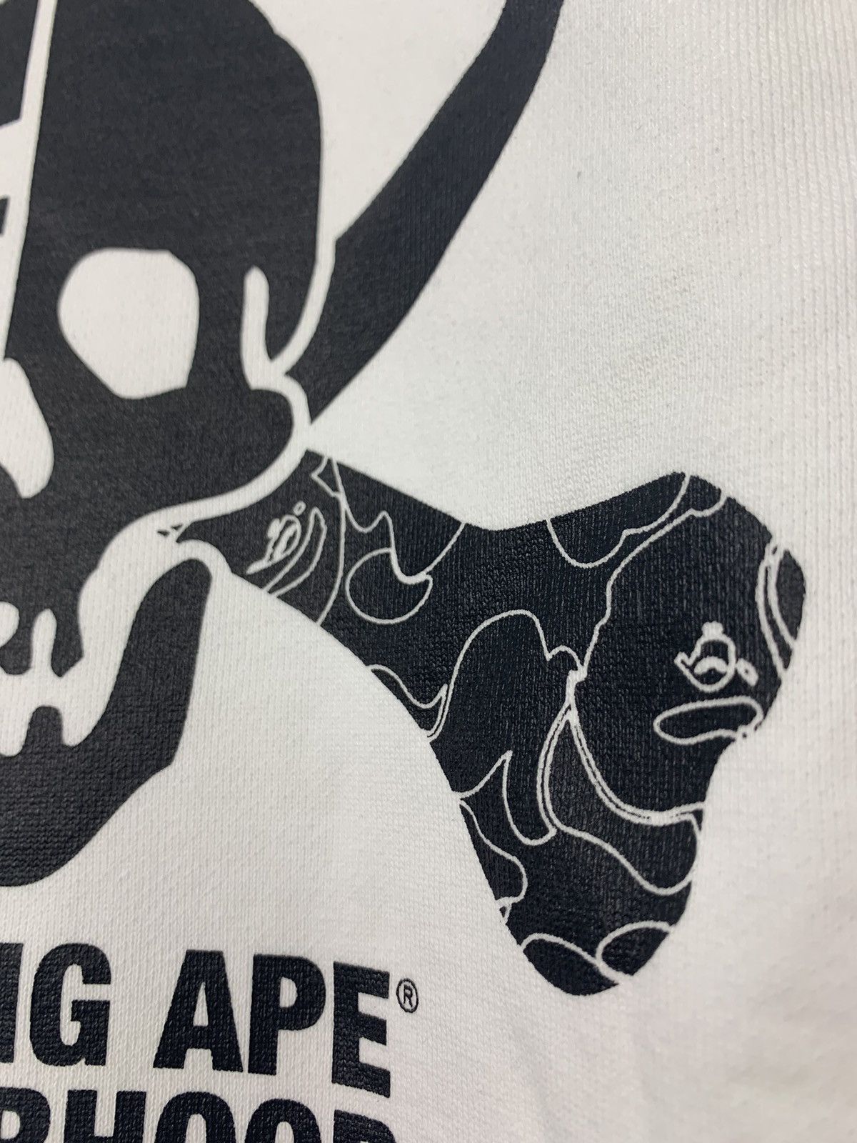 Bape × Neighborhood Bape Neighborhood Ape Skull Crewneck White XL Size US XL / EU 56 / 4 - 5 Thumbnail