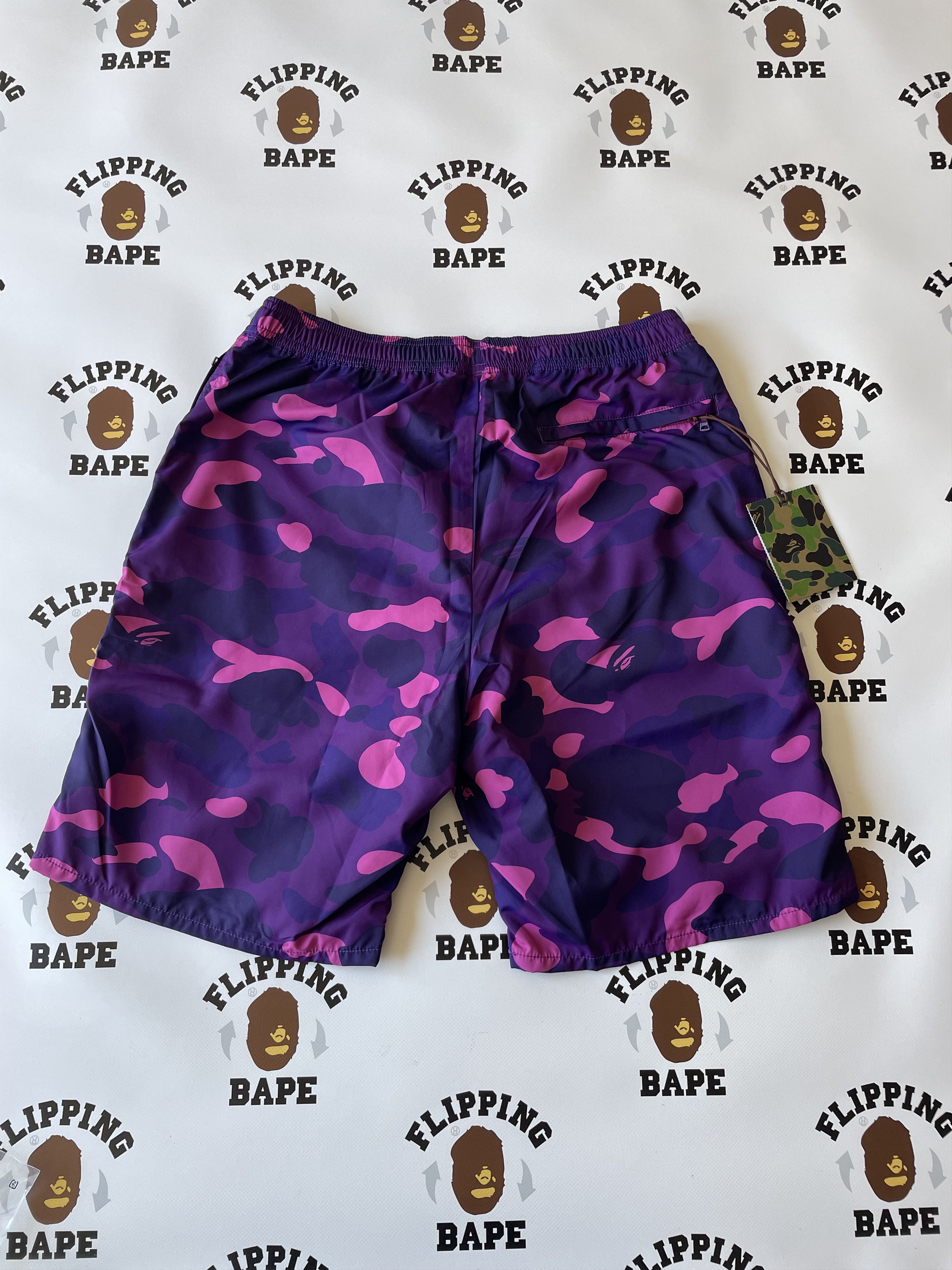 Bape BAPE COLOR CAMO SHARK BEACH SHORTS L Grailed