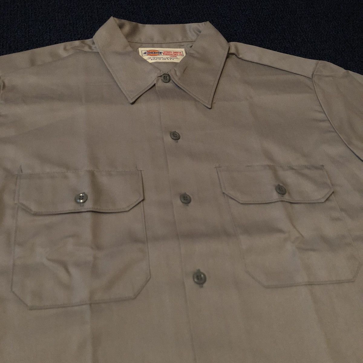 Dickies New Vintage Dickies Workwear Button Grey Double Pocket Shirt Size US L / EU 52-54 / 3 - 2 Thumbnail