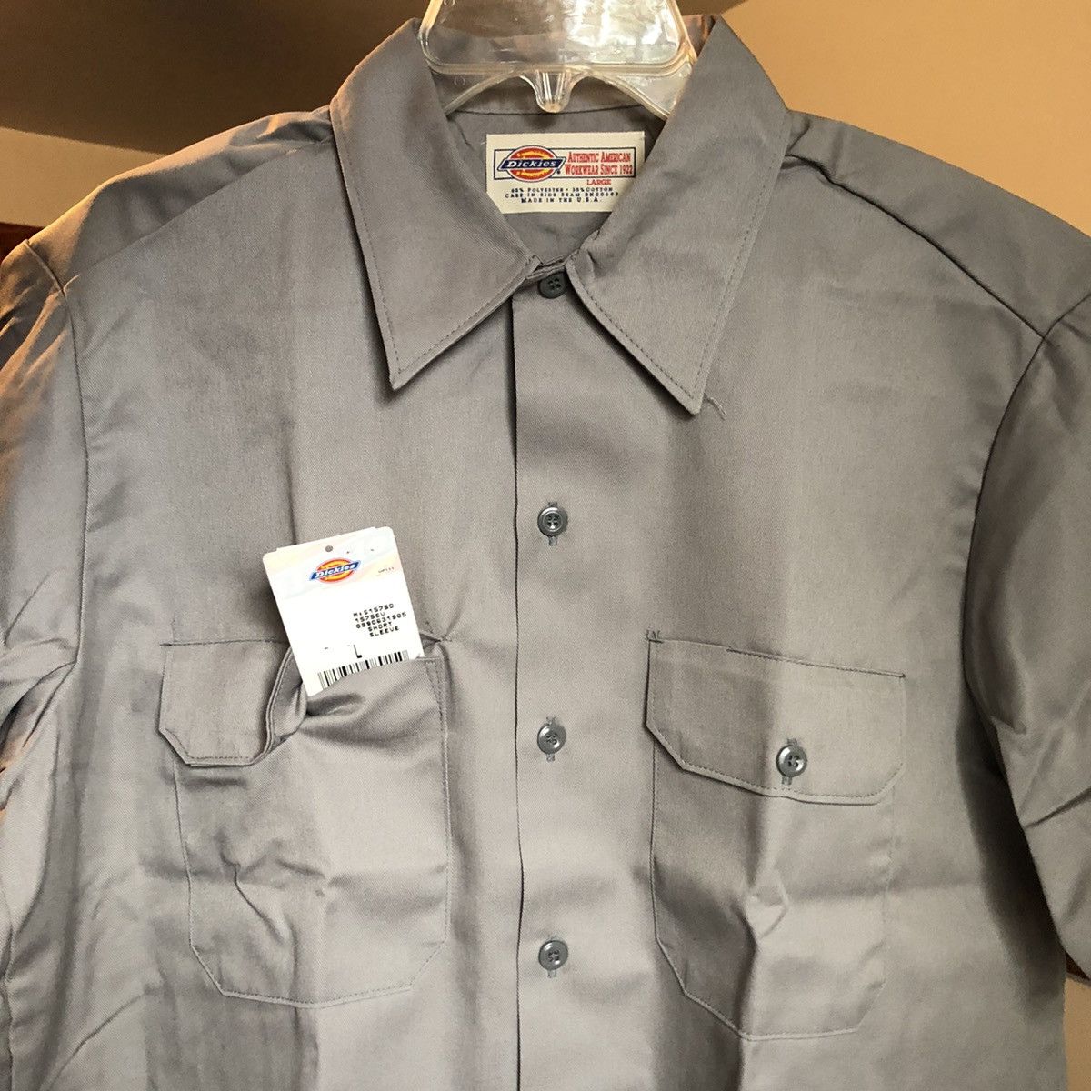 Dickies New Vintage Dickies Workwear Button Grey Double Pocket Shirt Size US L / EU 52-54 / 3 - 7 Thumbnail