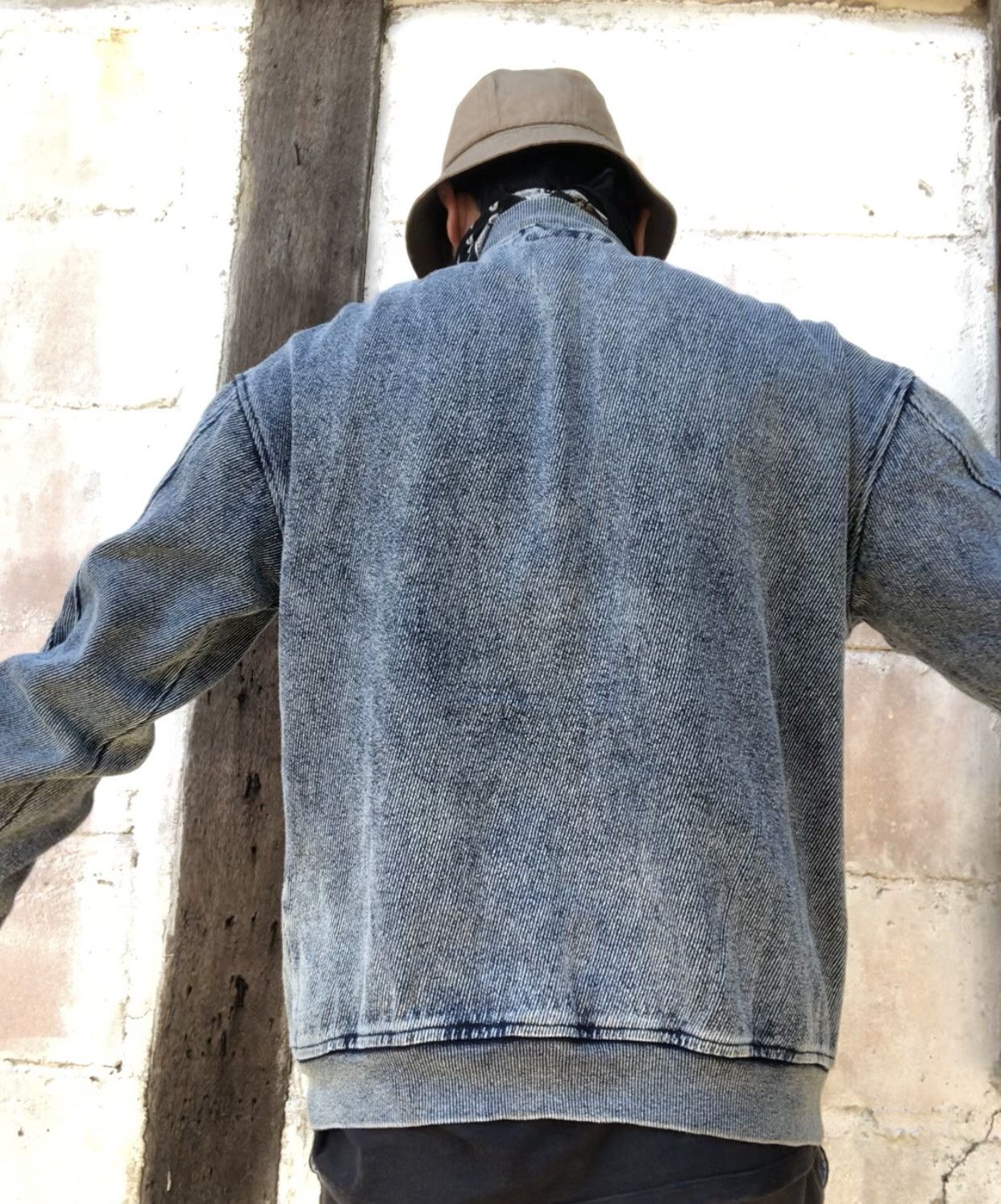 Vince Vence Exchange Varsity Jacket Blue Denim Size US M / EU 48-50 / 2 - 4 Thumbnail