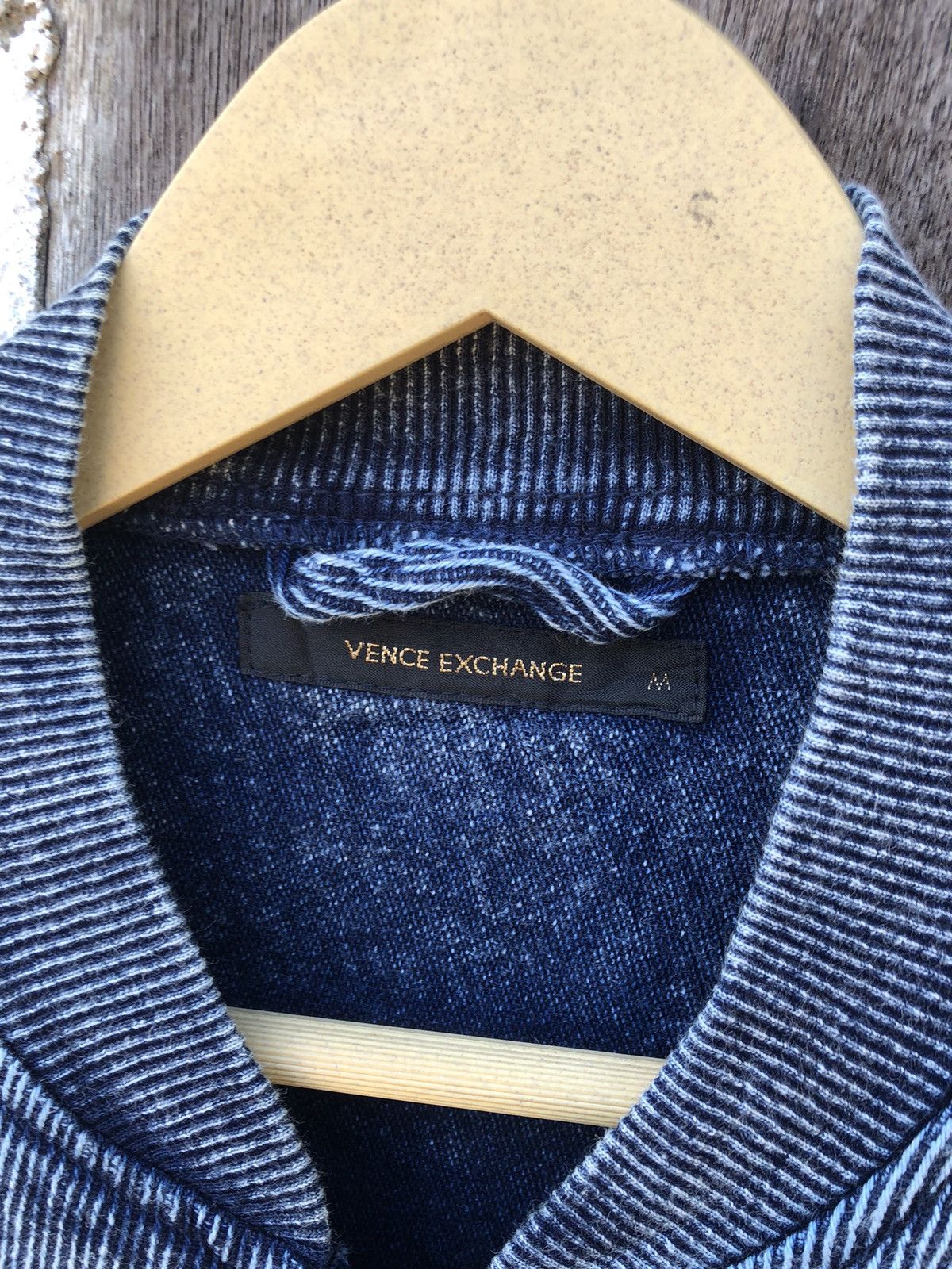 Vince Vence Exchange Varsity Jacket Blue Denim Size US M / EU 48-50 / 2 - 6 Thumbnail
