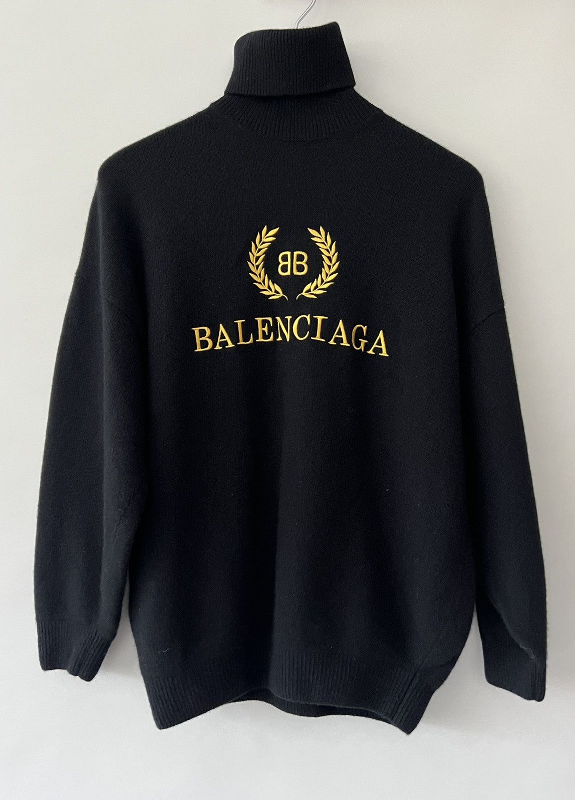 Balenciaga Balenciaga Wool Cashmere Logo Print Sweater Size US S / EU 44-46 / 1 - 1 Thumbnail