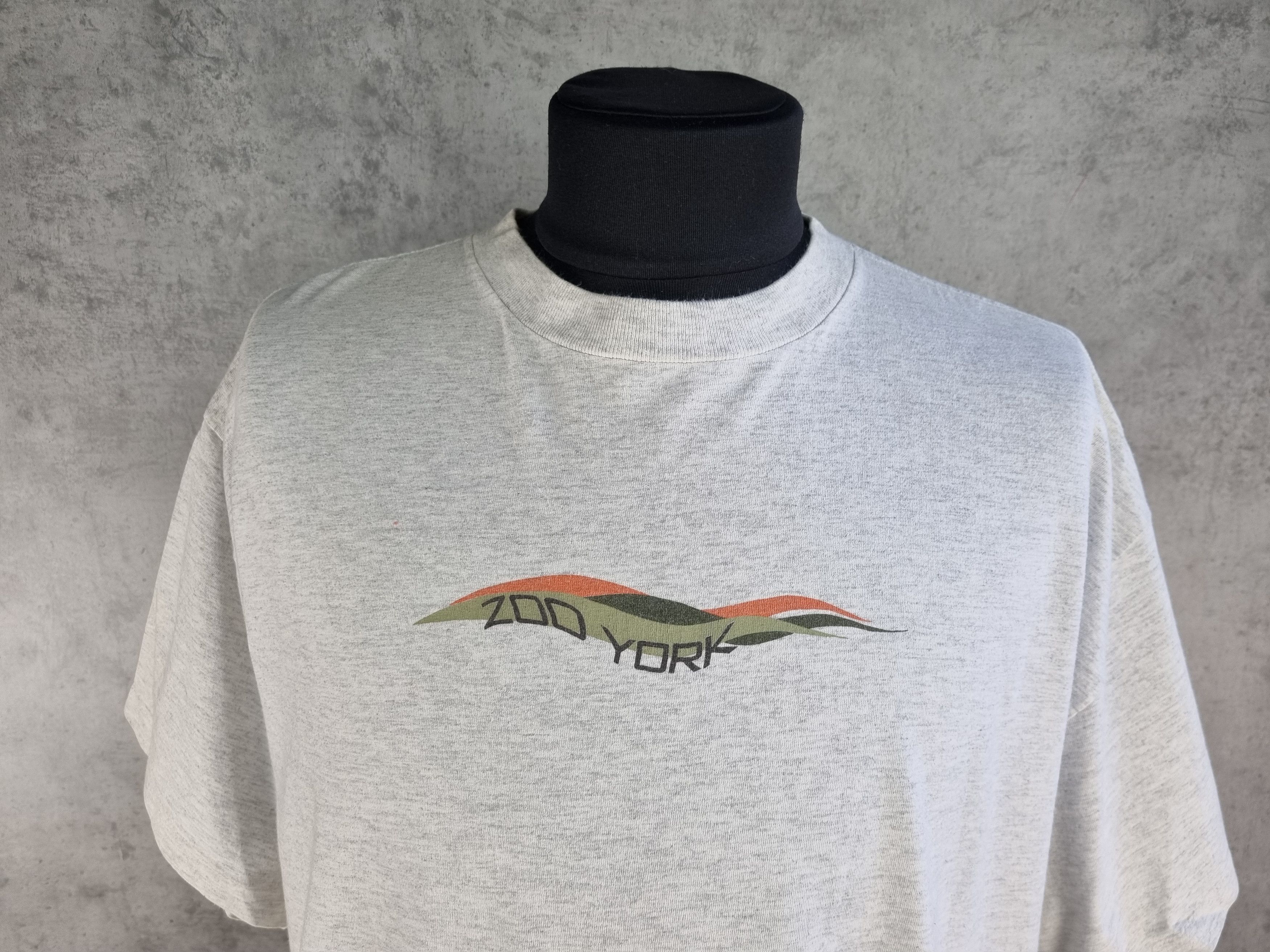 image of Only The Blind x Powell Peralta Single Stitch 90's Zoo York Box Logo Vintage Tee Shirt in Grey (Siz